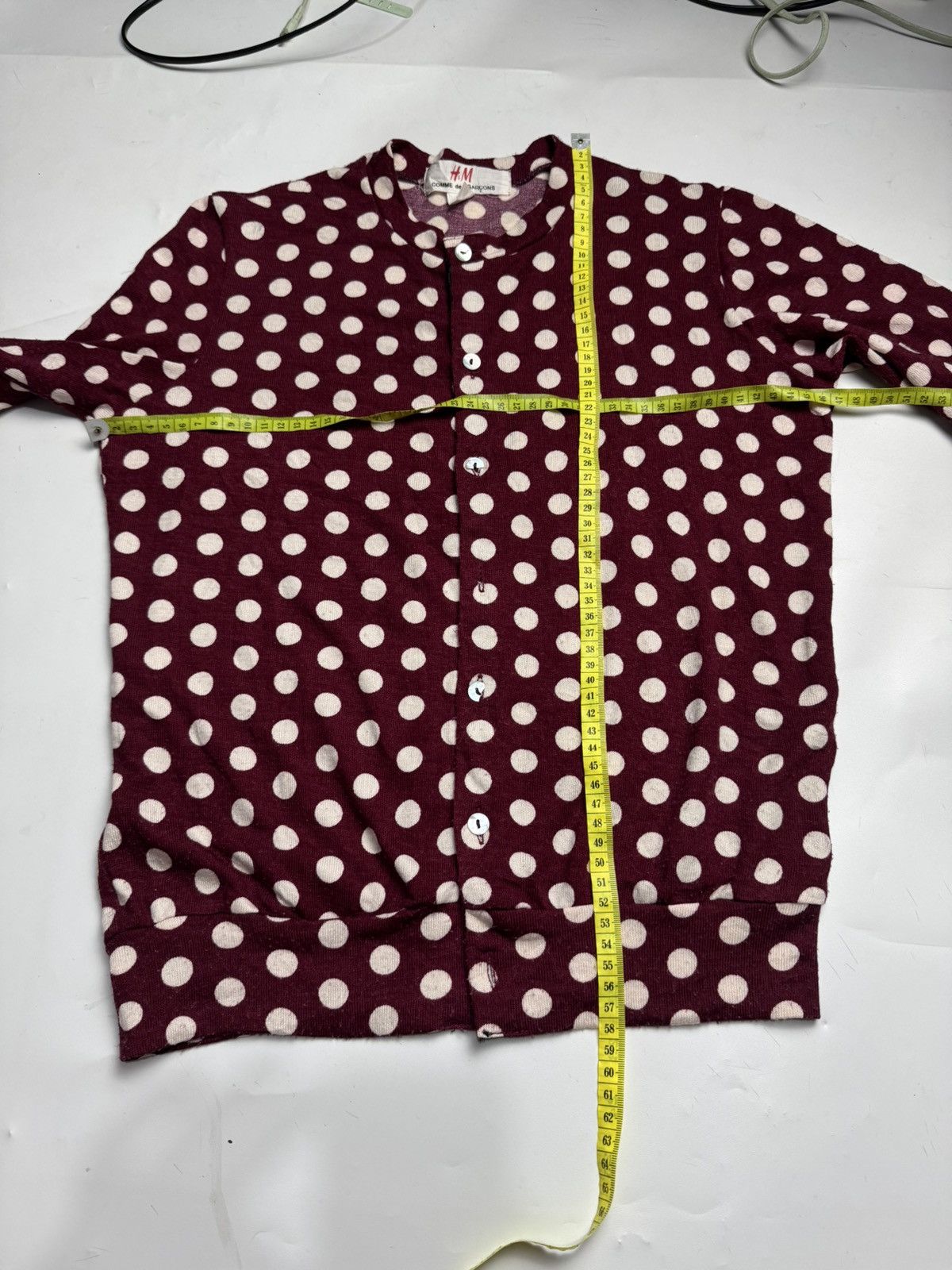 Comme des Garcons × H&M × Japanese Brand Comme Des Garcons H&M Polkadots Knit Cardigan Size S / US 4 / IT 40 - 6 Thumbnail