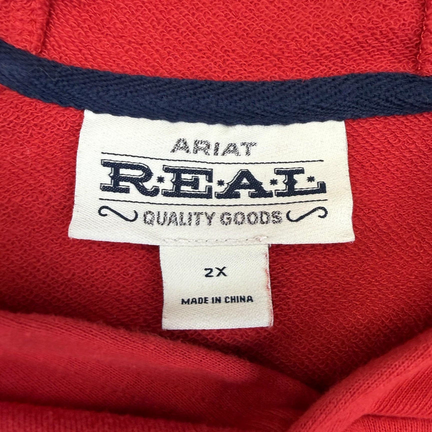 Ariat Ariat REAL Hoodie Womens 2X Red Pullover Paisley Kangaroo Pocket Sweatshirt Size XXL / US 16-18 / IT 52-54 - 5 Thumbnail