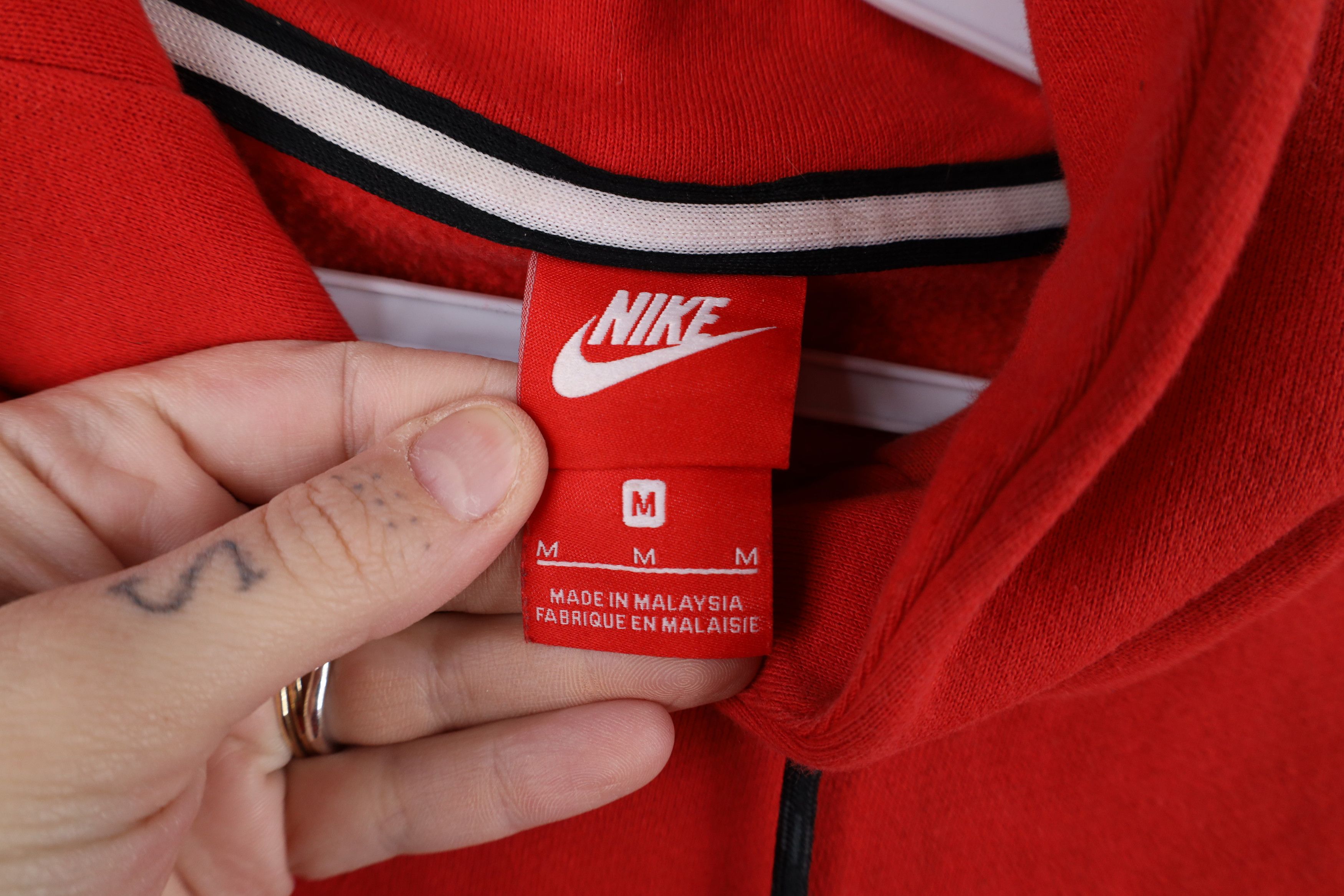Nike × Vintage Vintage Y2K Nike Air Spell Out Big Swoosh Hoodie Sweatshirt Size US M / EU 48-50 / 2 - 8 Thumbnail