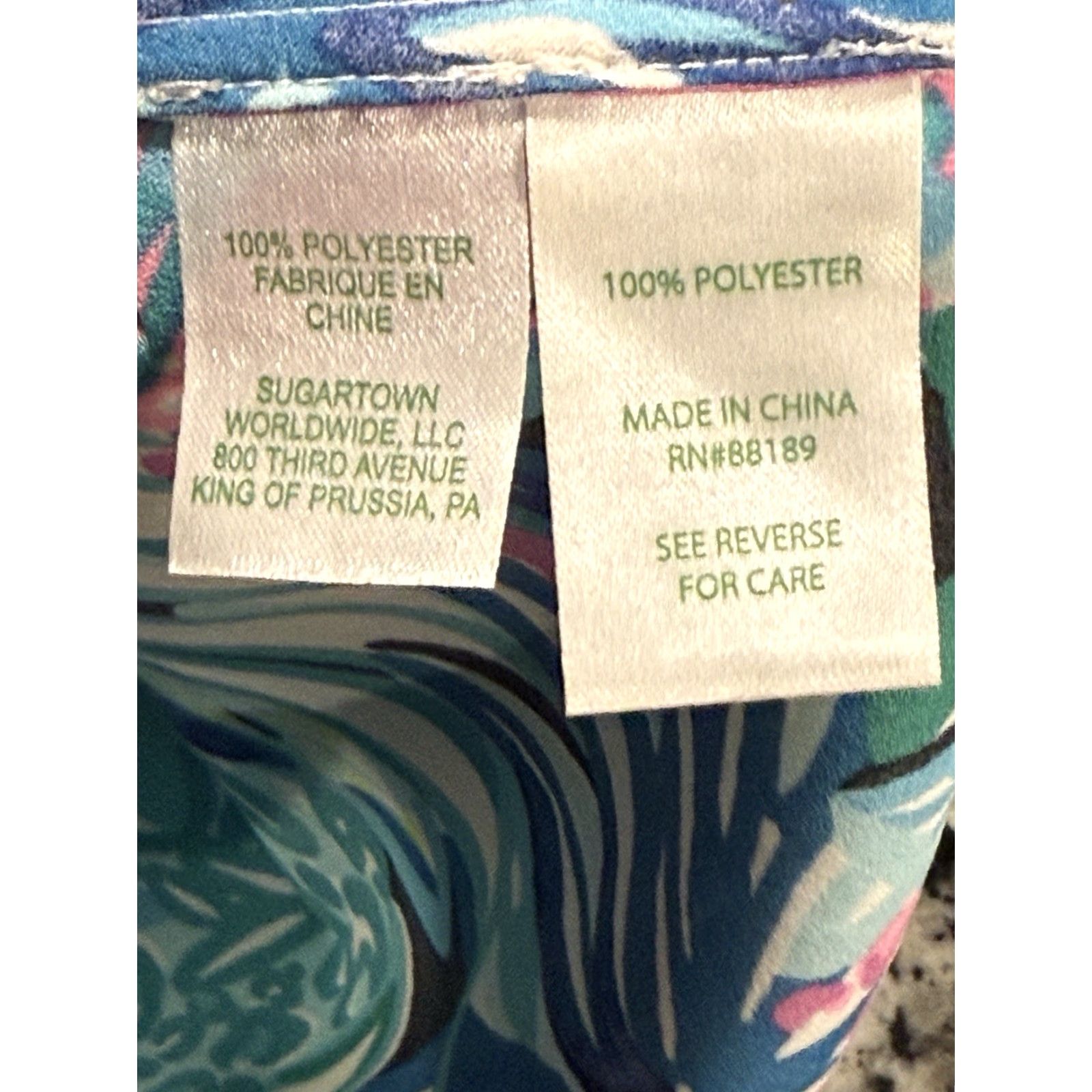 Lilly Pulitzer Lilly Pulitzer Margaery Cami Maldives Green Hype It Up Tank Women S Multicolor V-Neck Sleeveless SS Size S / US 4 / IT 40 - 6 Thumbnail