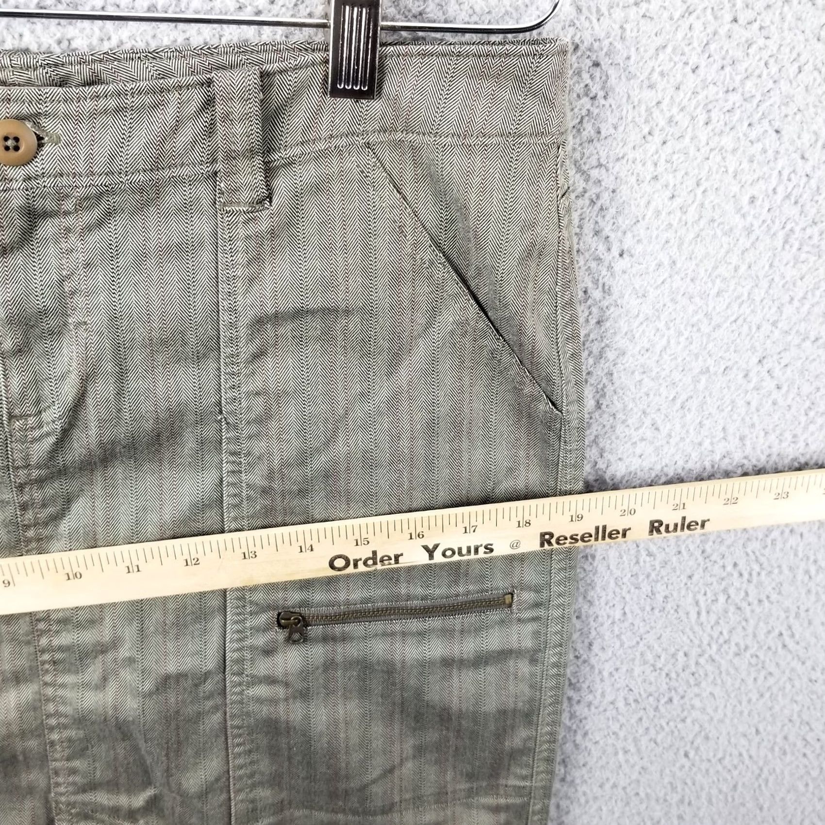 Free People Free People Skirt Women's 8 Herringbone Knee Length Brown Slit 32X22 Mini Casual Career Slit Womens Size 30" / US 8 / IT 44 - 4 Thumbnail