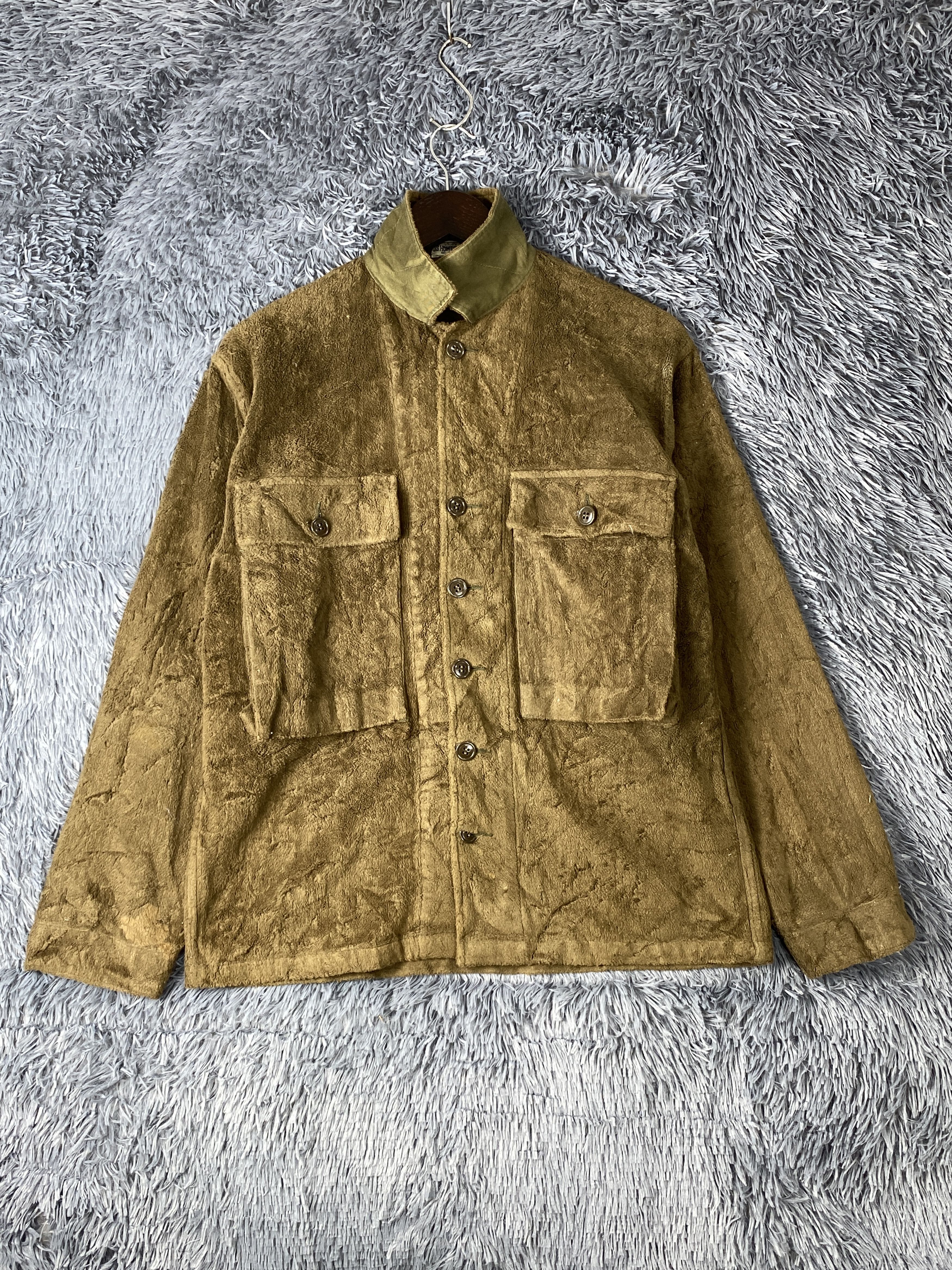 image of J S Homestead x Vintage J.s Homestead Fleece Jacket in Dark Brown, Men's (Size Small)