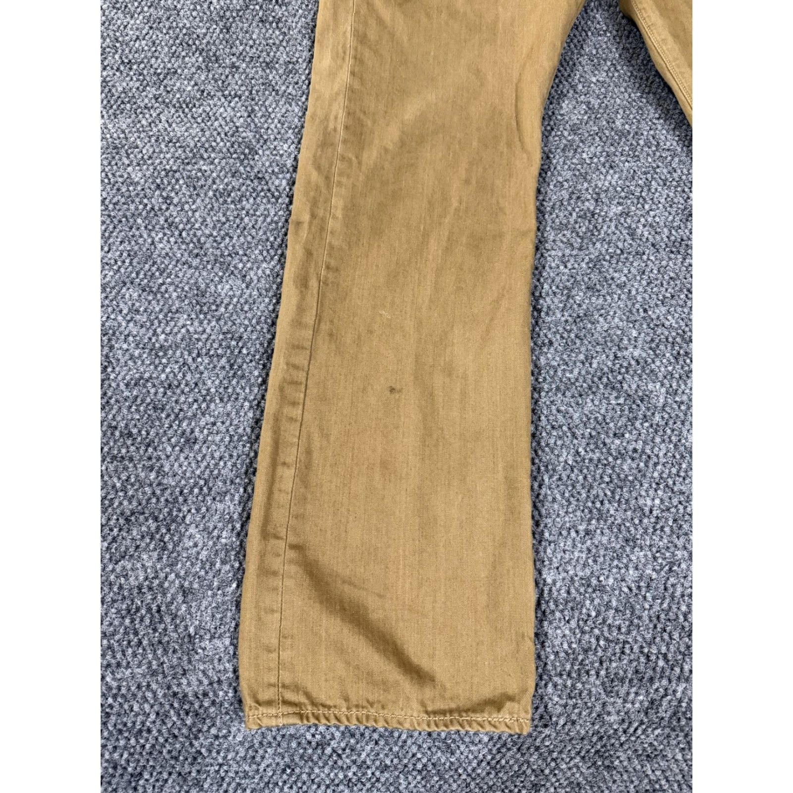 Levi's VINTAGE Levis 501 Jeans Mens 33x33 Brown Denim Button Fly Straight Leg Original Fit Size US 34 / EU 50 - 3 Thumbnail