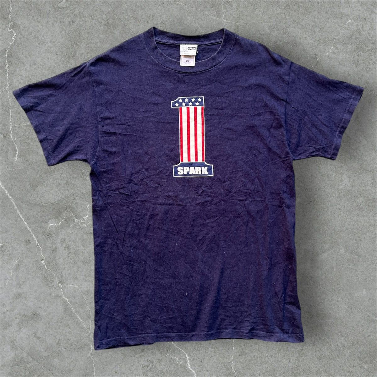 Vintage Vintage 90’s SPARK Skateboarding No.1 America Flag Tshirt Size US M / EU 48-50 / 2 - 1 Thumbnail
