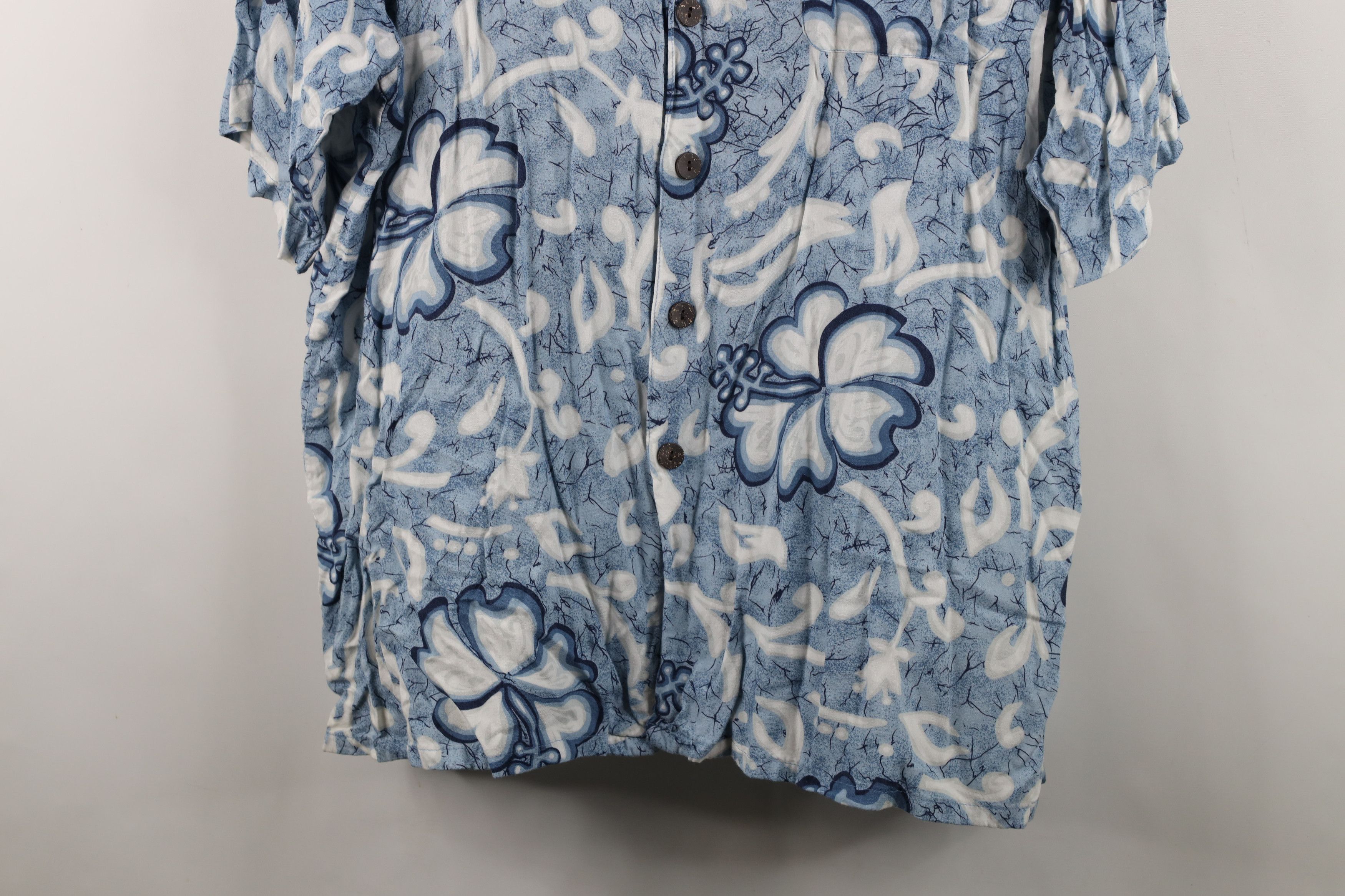 Vintage Vintage 90s Streetwear Flower Luau Hawaiian Button Shirt Size US XL / EU 56 / 4 - 3 Thumbnail