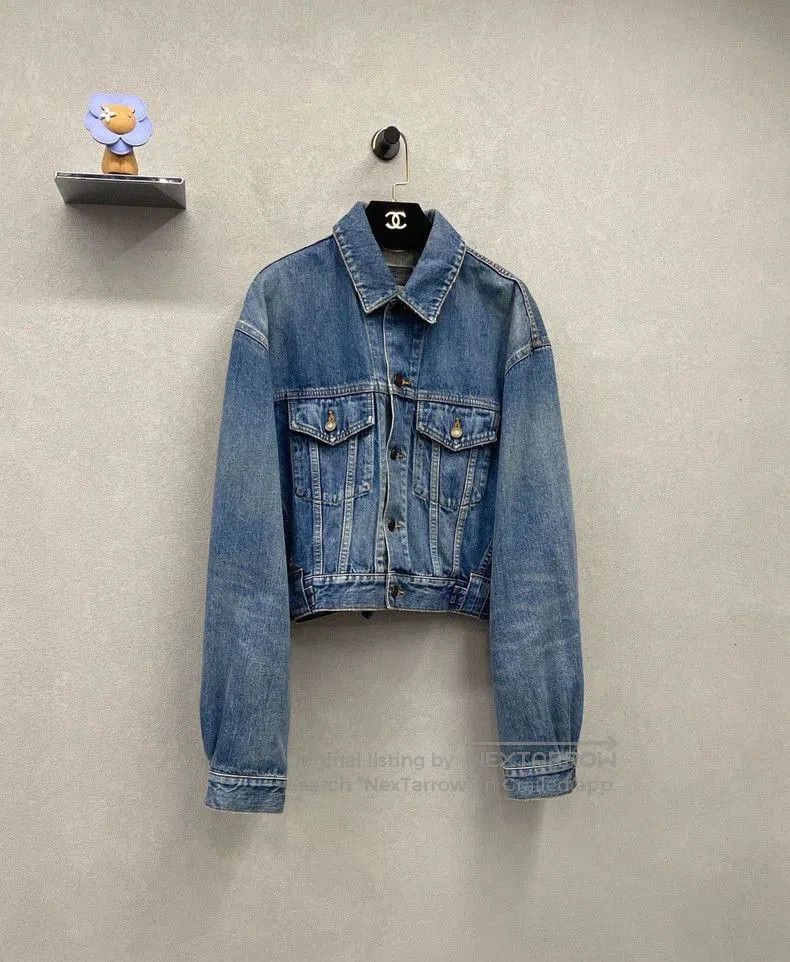 Yves Saint Laurent YSL Short Blue Denim Jacket. Size US M / EU 48-50 / 2 - 3 Thumbnail