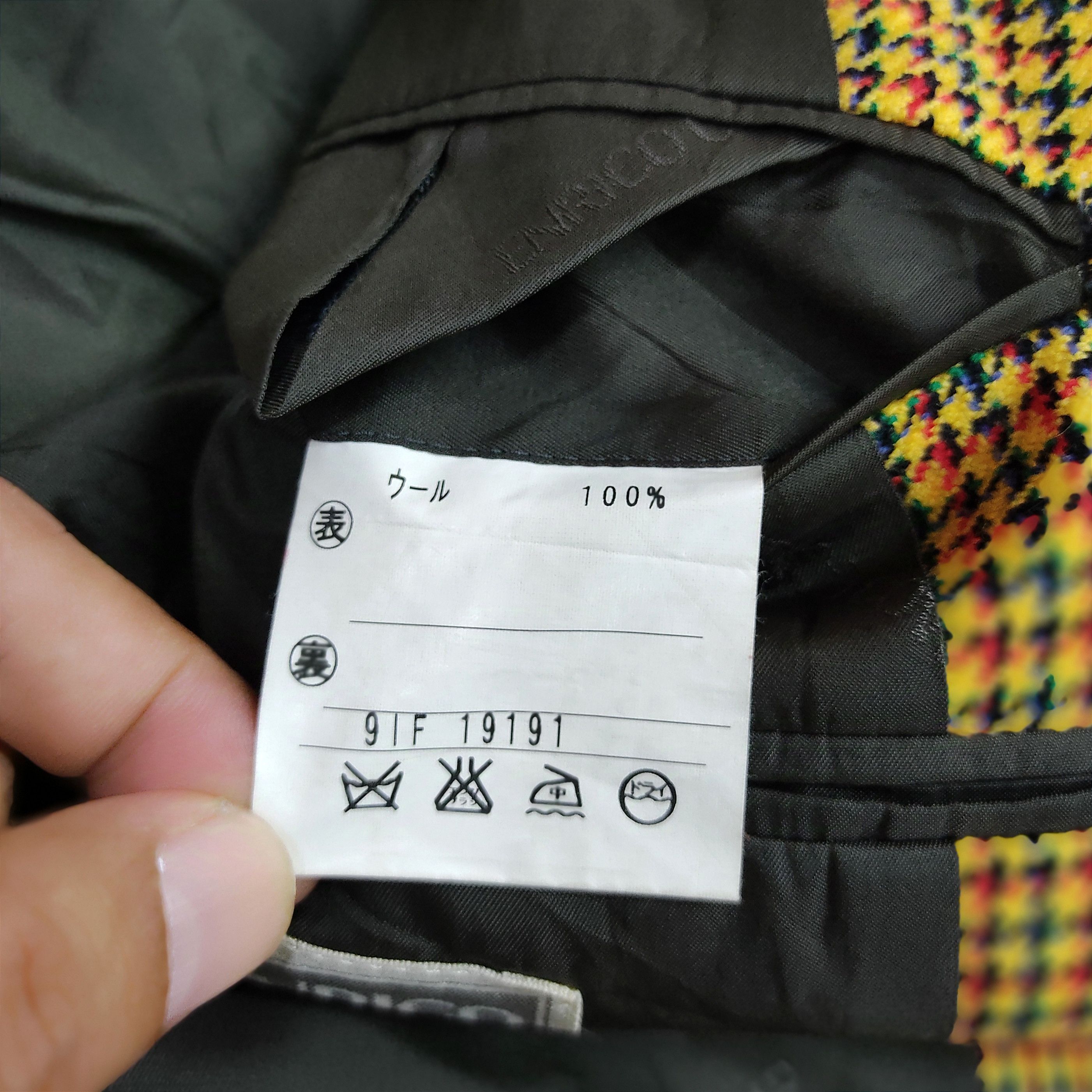 ENRICO COVERI Classic Plaid Wool Blazer Jacket
