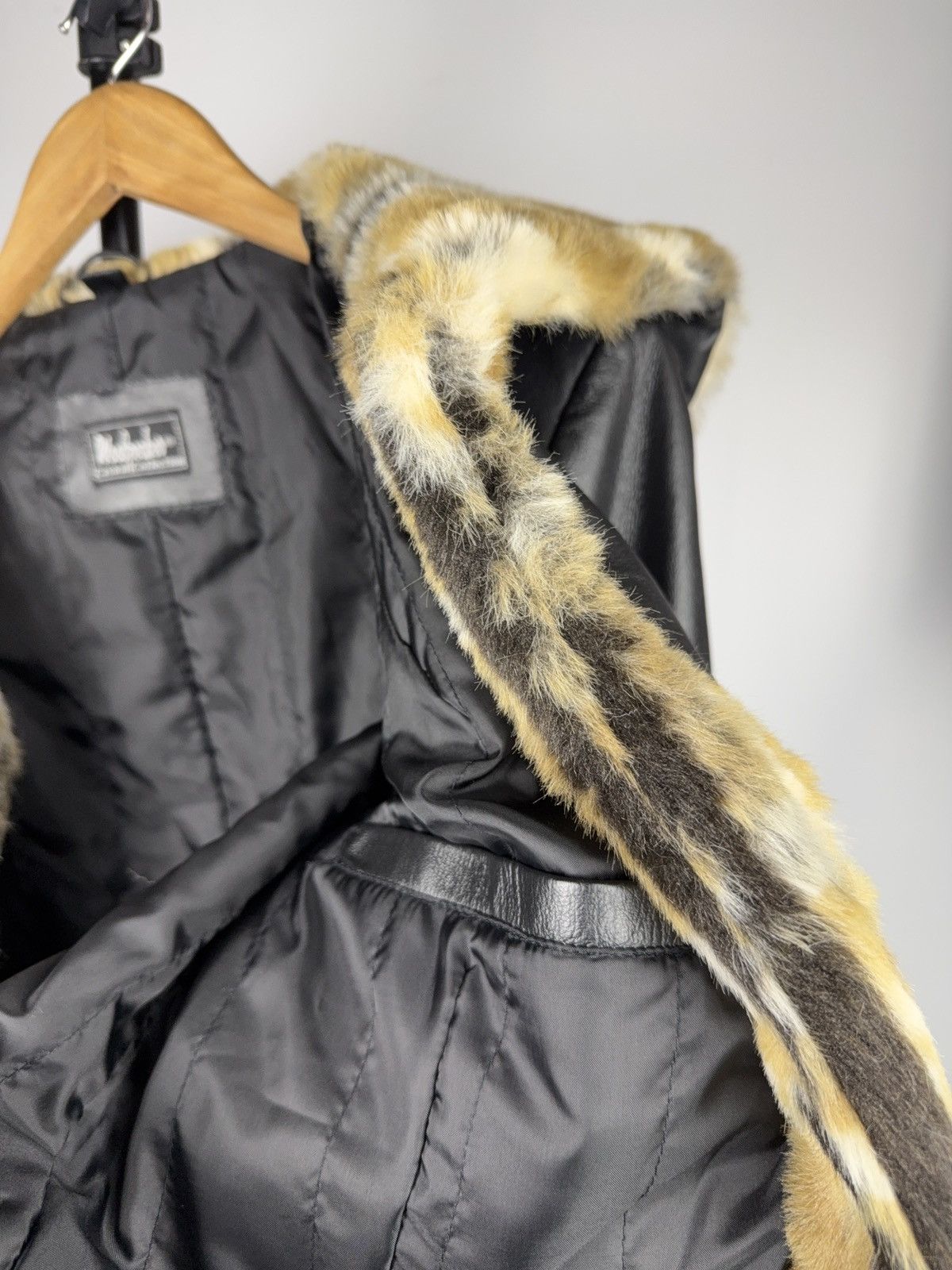 Japanese Brand Woodpecker Leather Coat Faux Fur Collar Casual Collection Size M / US 6-8 / IT 42-44 - 16 Thumbnail