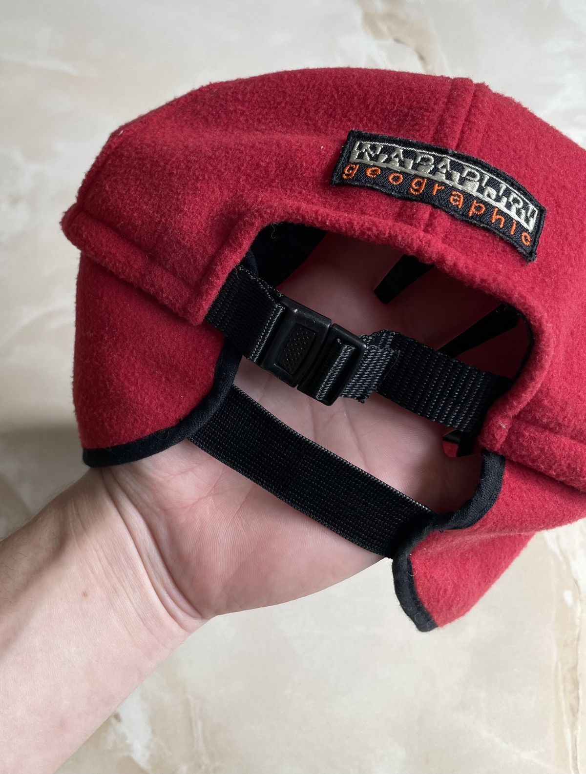 Patagonia Napapijri fleece big logo cap ushanka Size ONE SIZE - 2 Thumbnail