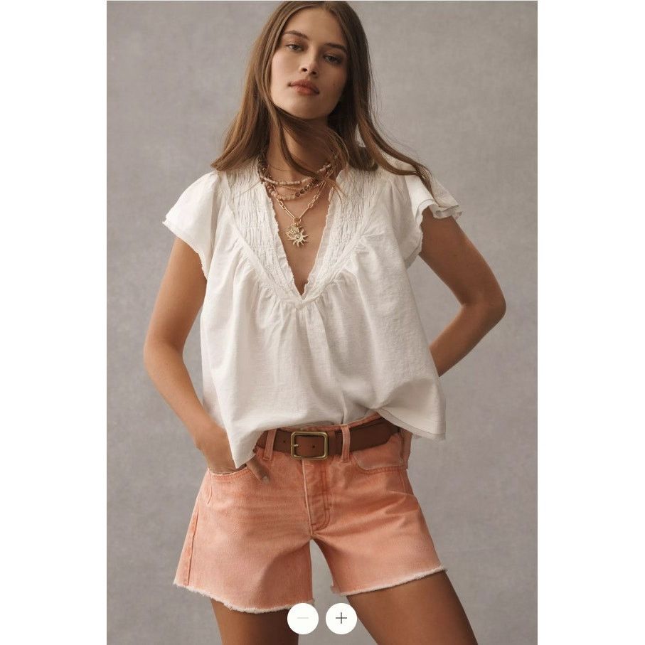 Anthropologie NWT Anthropologie Pilcro Devon Denim Shorts Size 27" / US 4 / IT 40 - 5 Thumbnail