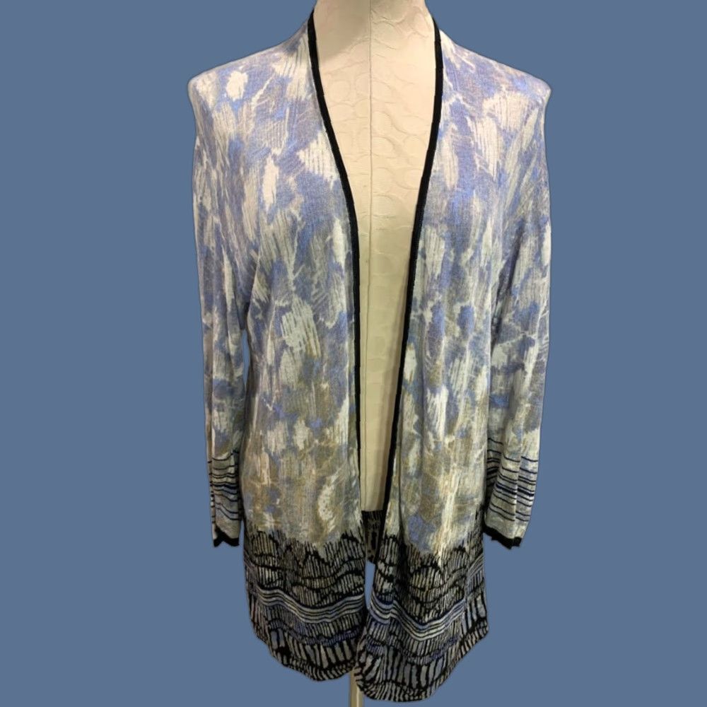 NIC+ZOE Nic+Zoe Cardigan Sweater Womens Lightweight Tunic Length M Brown Cardigan Women 64% linen 16% viscose 15% nylon 5% rayon Size M / US 6-8 / IT 42-44 - 1 Thumbnail