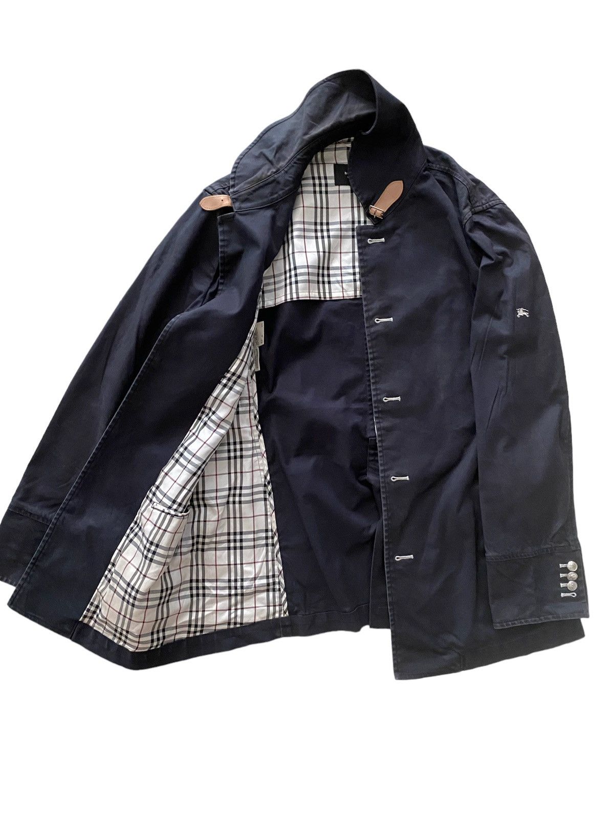 Burberry × Vintage Vintage BURBERRY LOGO Jacket Silver Button Punk design rare Size US L / EU 52-54 / 3 - 1 Thumbnail