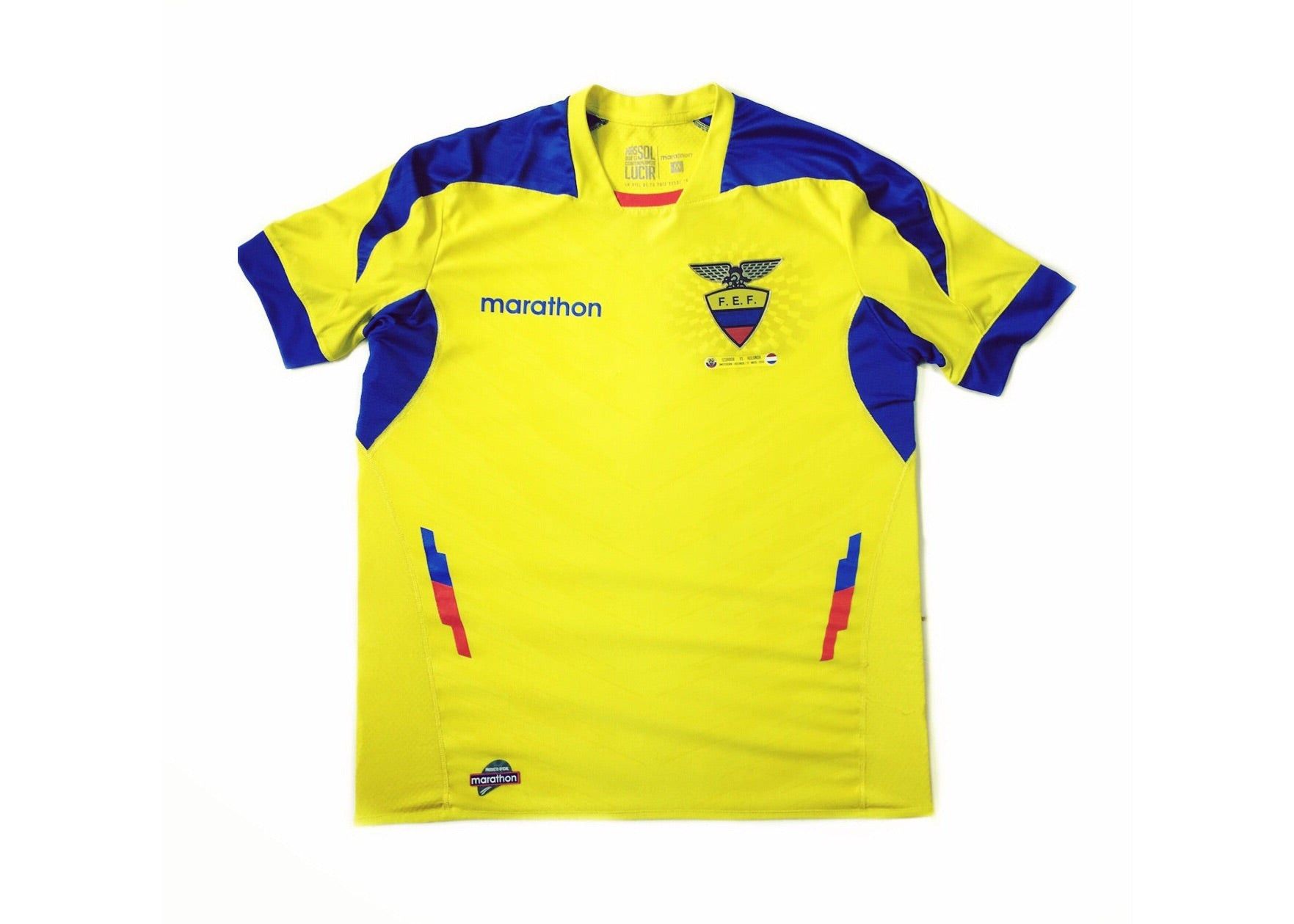 Other 2014-2015 ECUADOR HOME JERSEY (MATCH ISSUE) Size US M / EU 48-50 / 2 - 1 Thumbnail