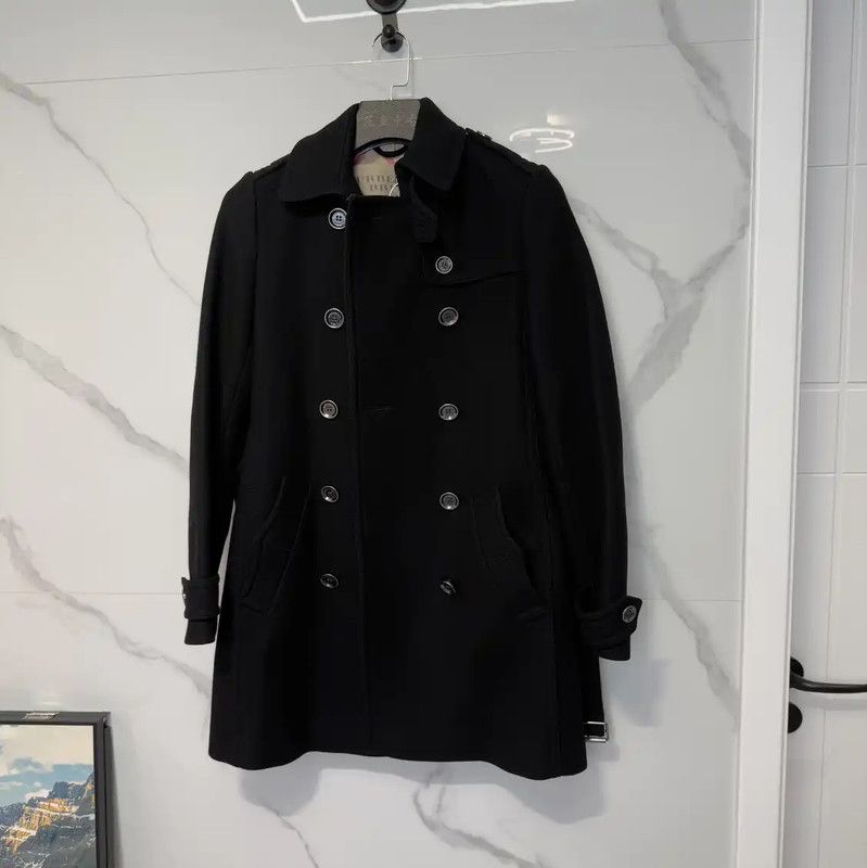 Burberry Burberry Black Wool Long Coat for Men Size US M / EU 48-50 / 2 - 1 Thumbnail