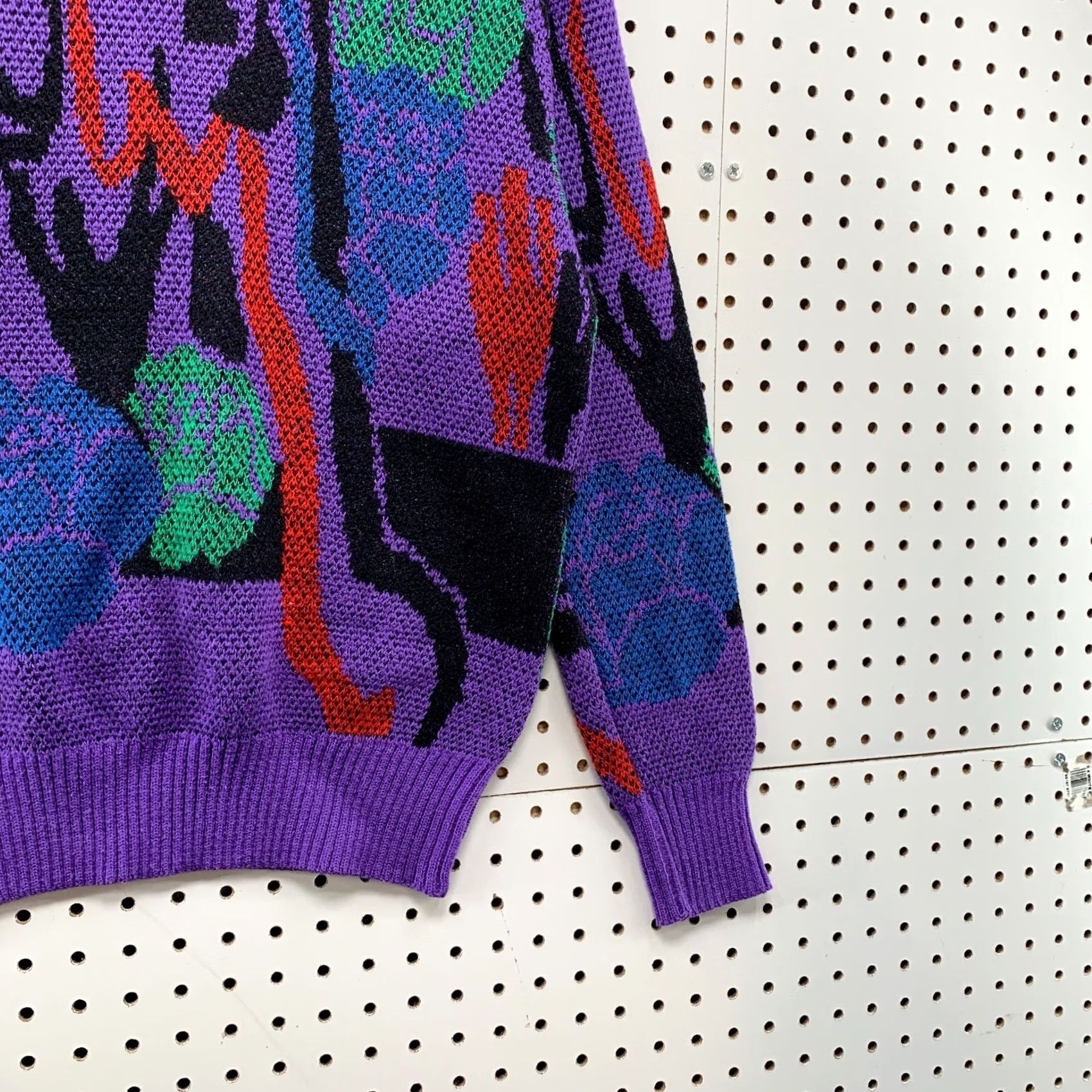 Vintage Vintage Aileen Sweater Small Purple Abstract Pattern Knit Made USA Womens Size S / US 4 / IT 40 - 6 Thumbnail