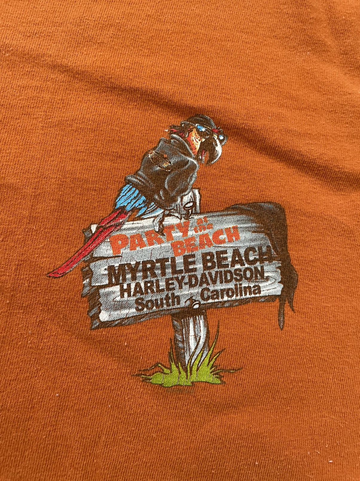 Harley Davidson × Vintage Faded Harley Davidson Ringer T Shirt Made in USA Size US L / EU 52-54 / 3 - 3 Thumbnail