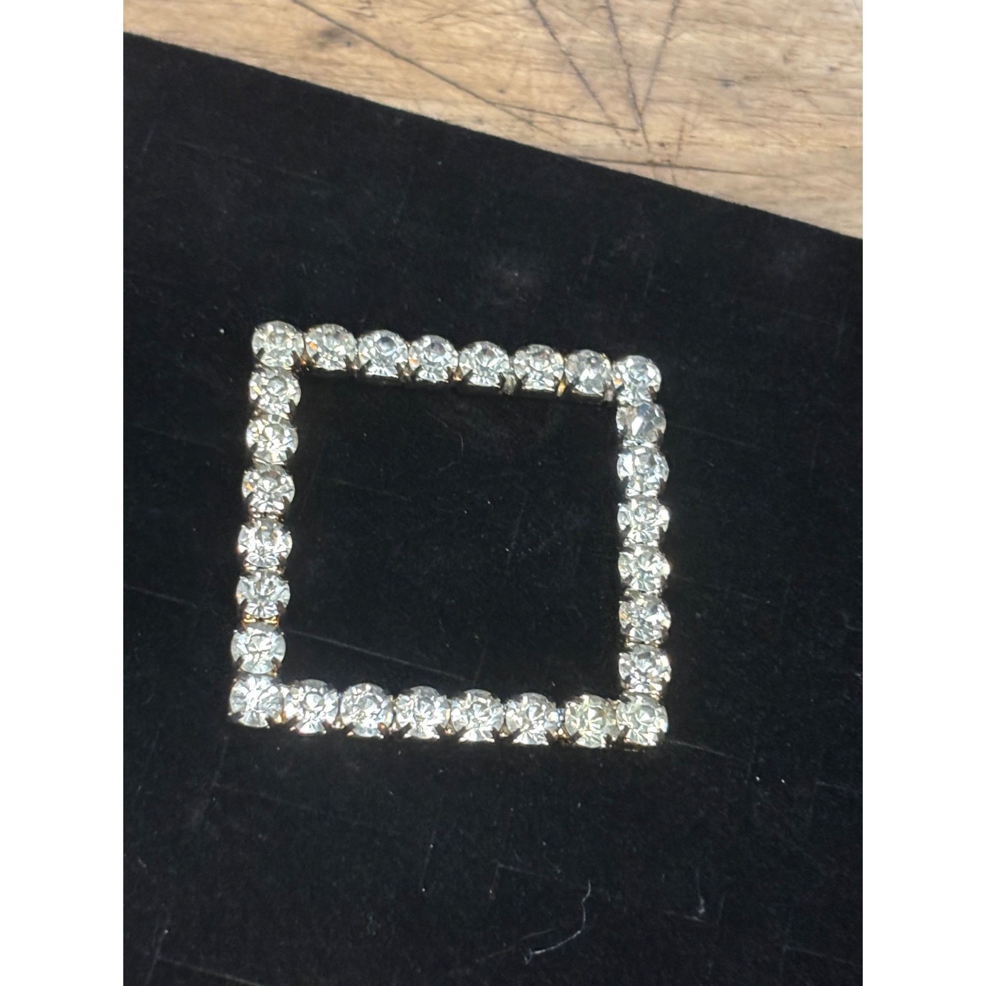 Other Vintage Rhinestone Square Brooch Pin Size ONE SIZE - 2 Thumbnail