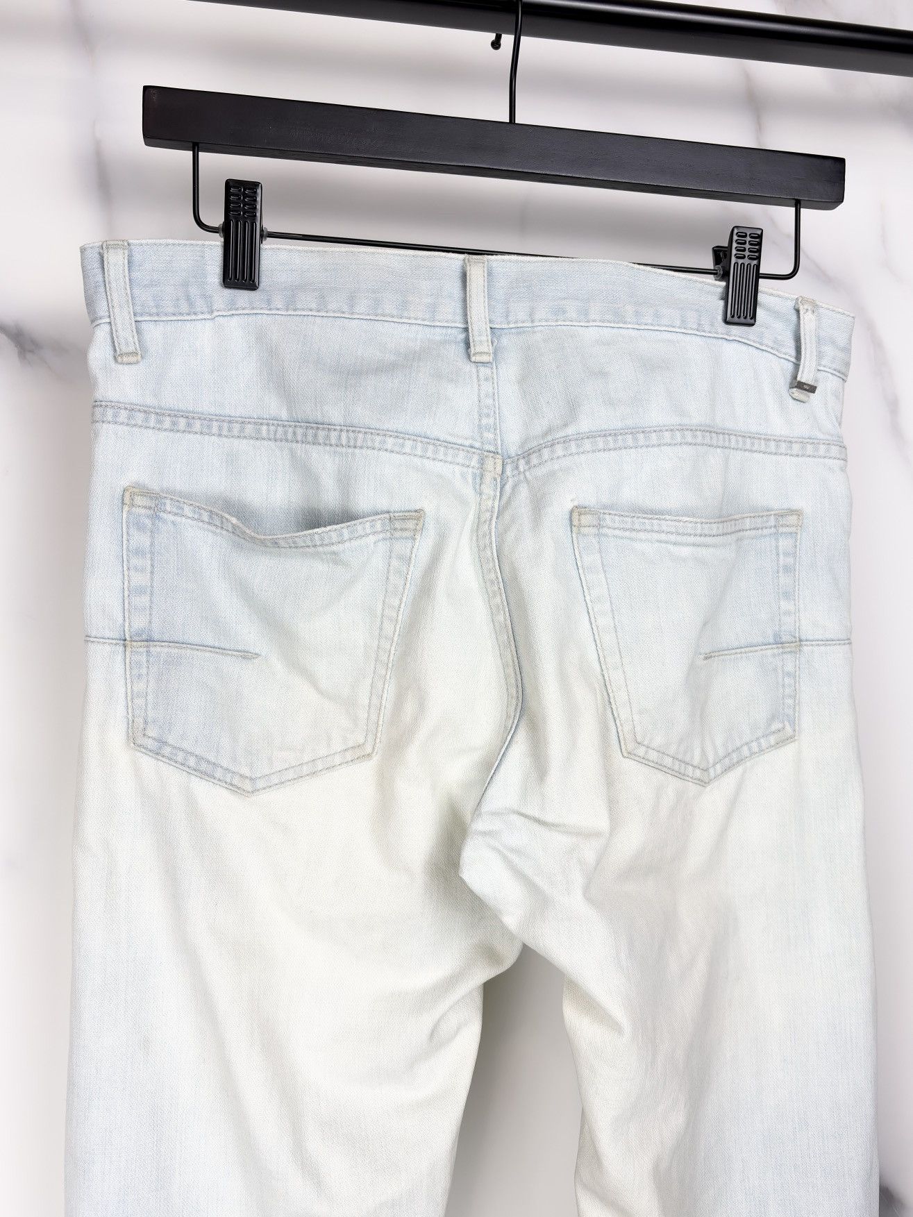 Dior SS08 Dior Homme Distressed Faded Dirty Blue Denim Jeans KVA Size US 28 / EU 44 - 4 Thumbnail