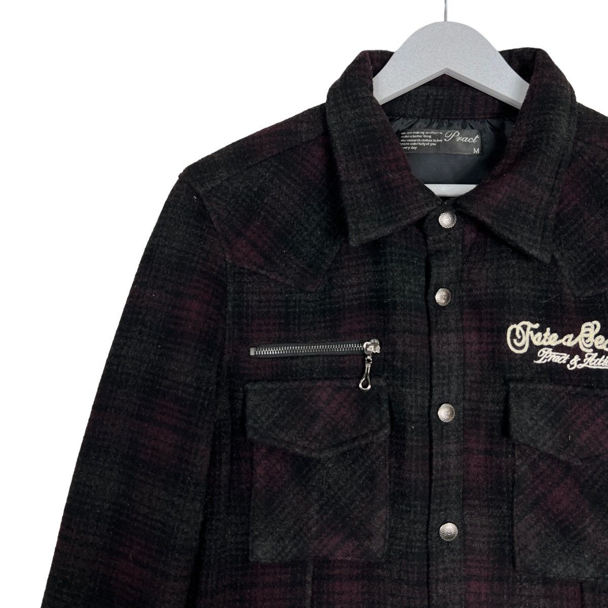 Japanese Brand 🔥 PRACT PLAID WOOL JACKET Size US M / EU 48-50 / 2 - 7 Thumbnail
