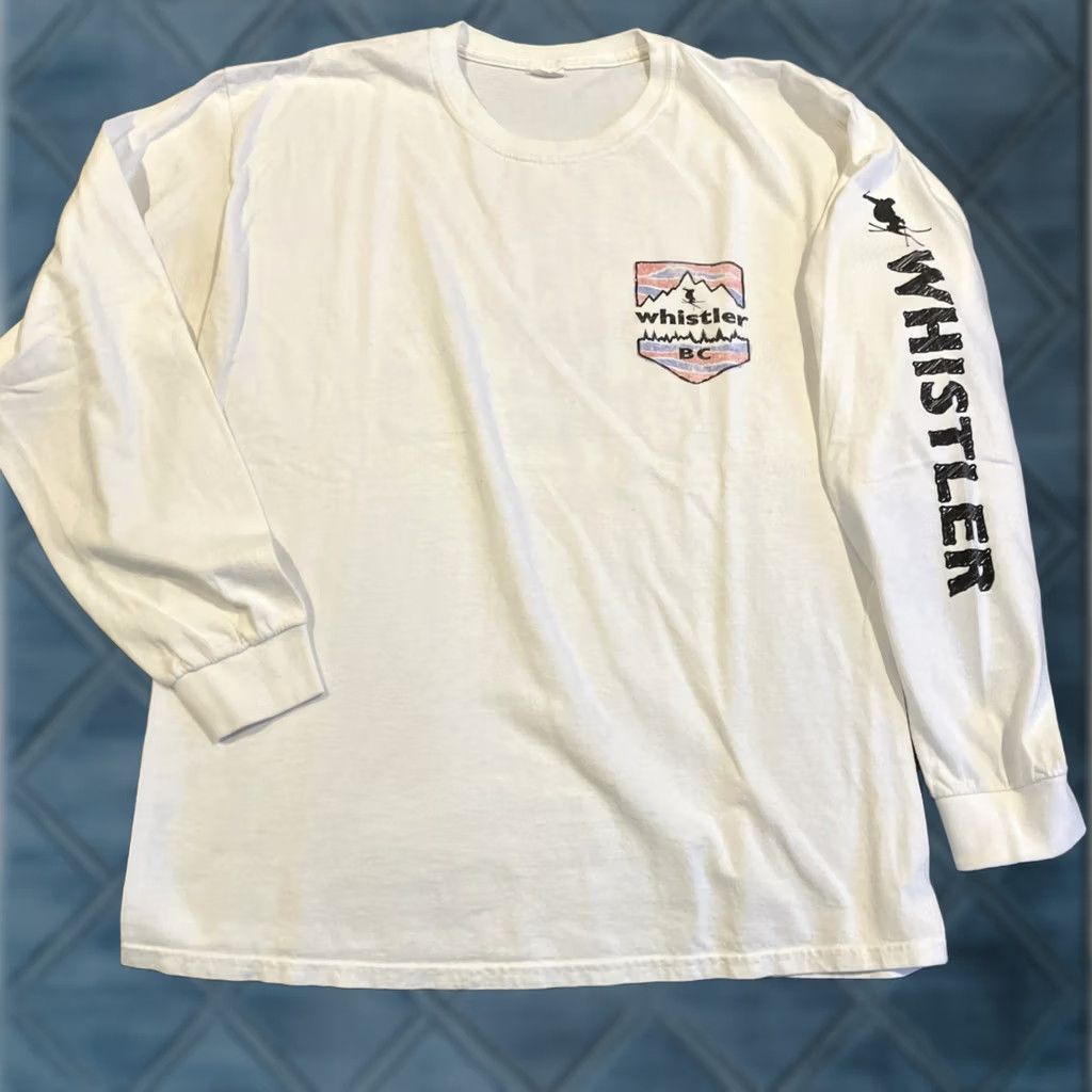 Whistles Vintage Whistler BC Single Stitch Long Sleeve Shirt - Mens Large Size US L / EU 52-54 / 3 - 1 Thumbnail