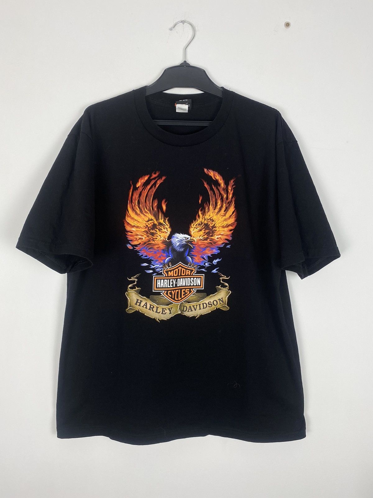 Harley Davidson × Vintage Harley-Davidson Flame Eagle Logo XL Rare Tee opium Motörhead Size US XL / EU 56 / 4 - 8 Thumbnail