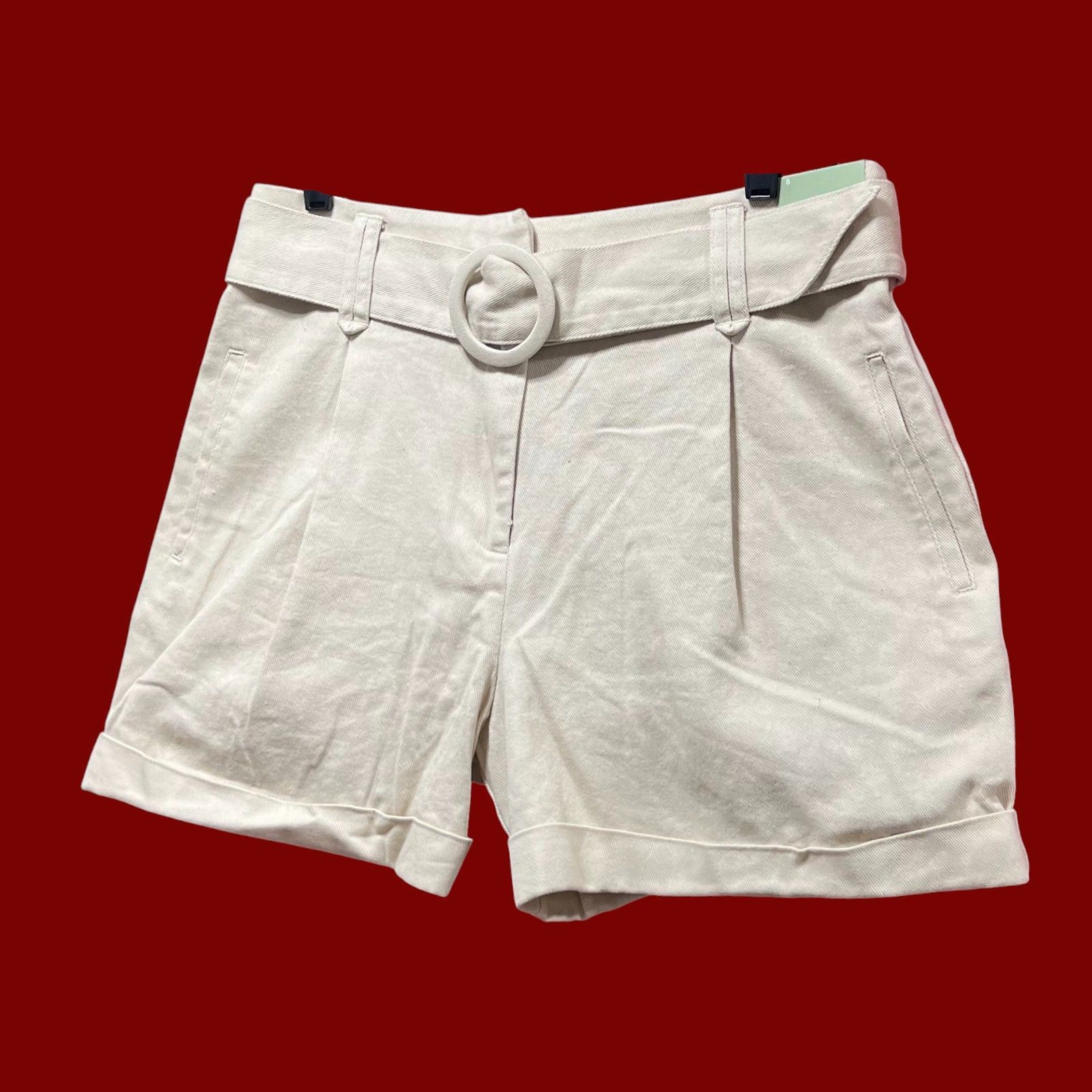 Other Ryegrass - Women's Mid-Rise Pleated Short - Beige - 8 Size 30" / US 8 / IT 44 - 15 Thumbnail