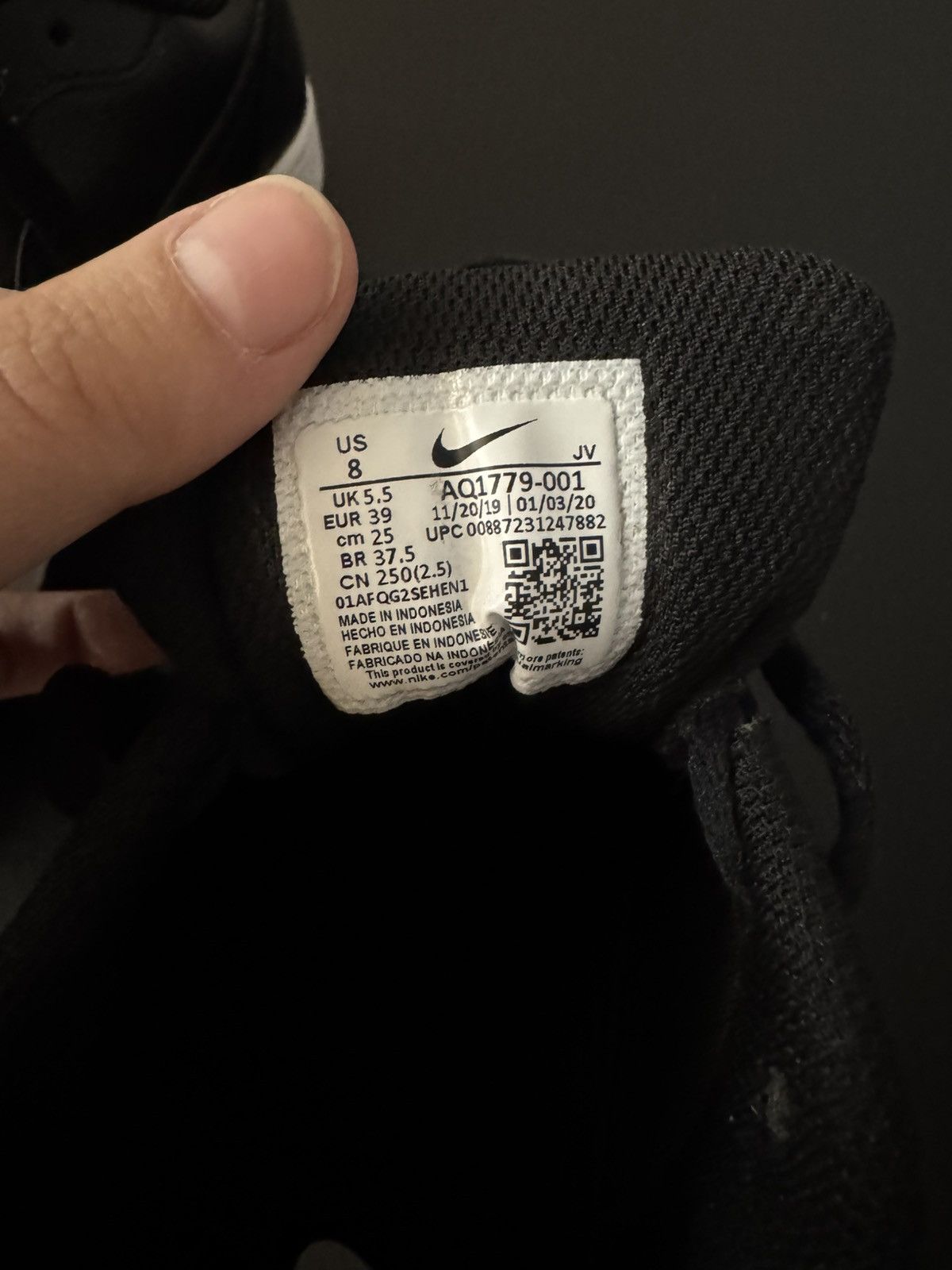 Nike Nike Ebernon Low Black White Athletic Shoes Women's Size 8 Size US 8 / IT 38 - 7 Thumbnail