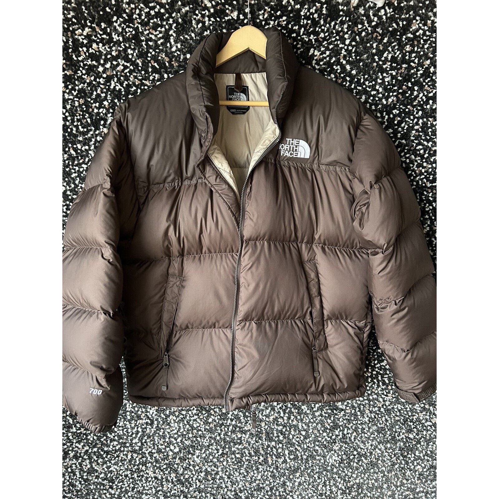 image of The North Face Nuptse Brown 700 Goose Down Puffer Jacket Xl, Men's