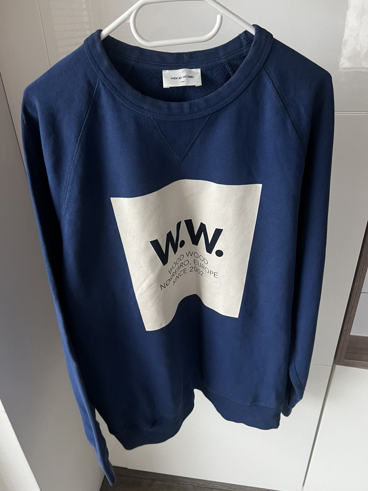 Wood Wood ‼️Archival Box Logo Wood Wood W.W. sekret Pocket Sweatshirt‼️ Size US L / EU 52-54 / 3 - 3 Thumbnail