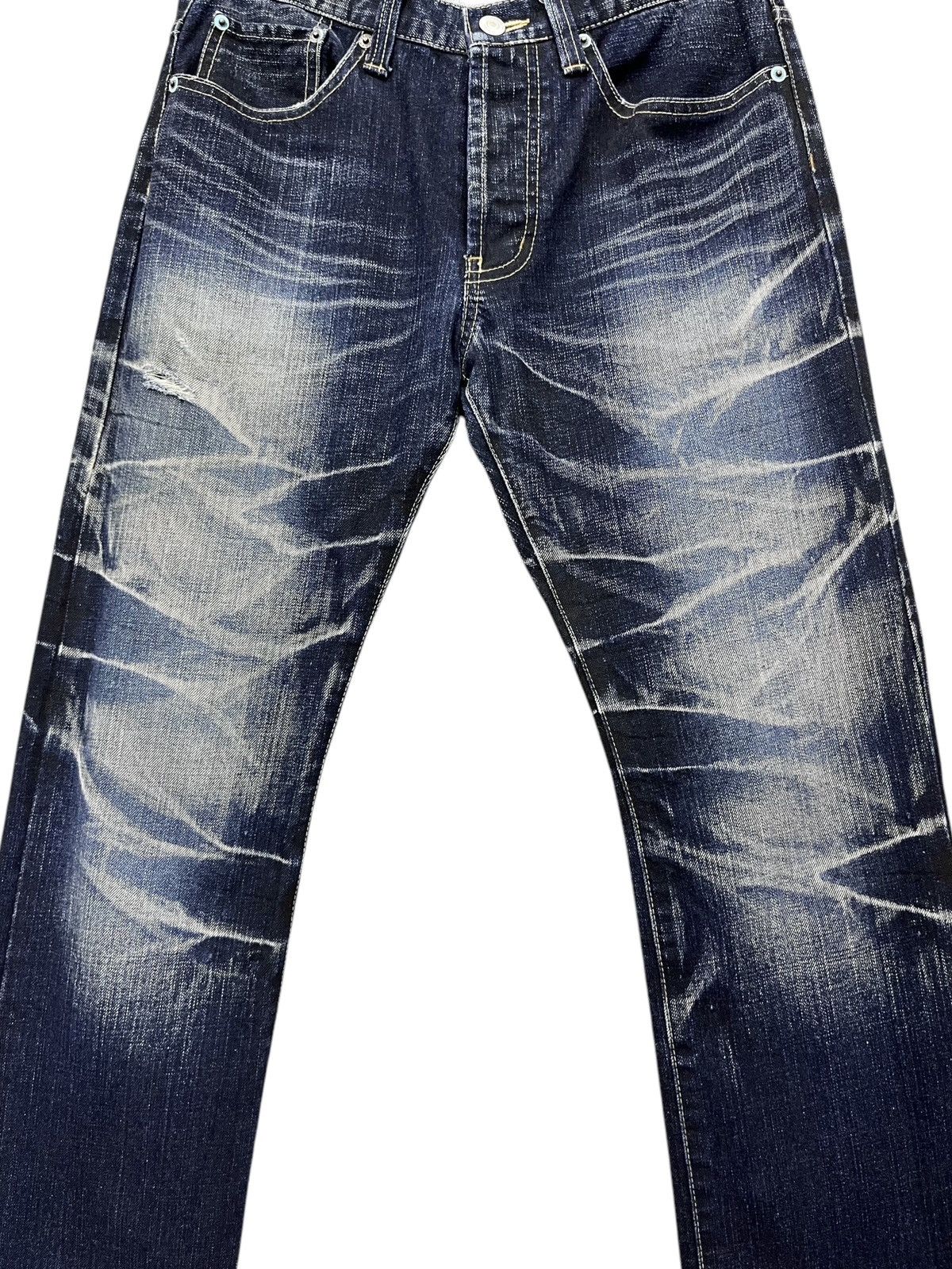 Takeo Kikuchi Designer TAKEO KIKUCHI Lightning Clawmark Whisker Slim Fit⚡️ Size US 29 - 3 Thumbnail