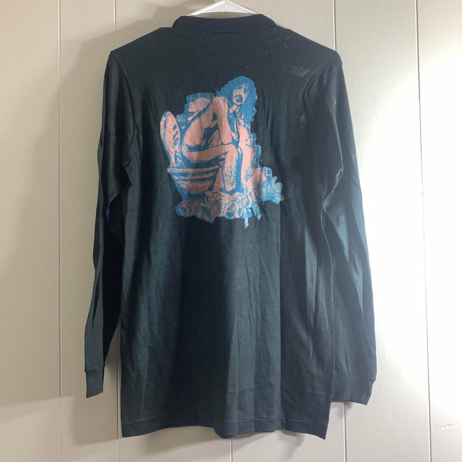Vintage 80’s FRANK ZAPPA Toilet single stitch long sleeve tee shirt Size US S / EU 44-46 / 1 - 6 Thumbnail