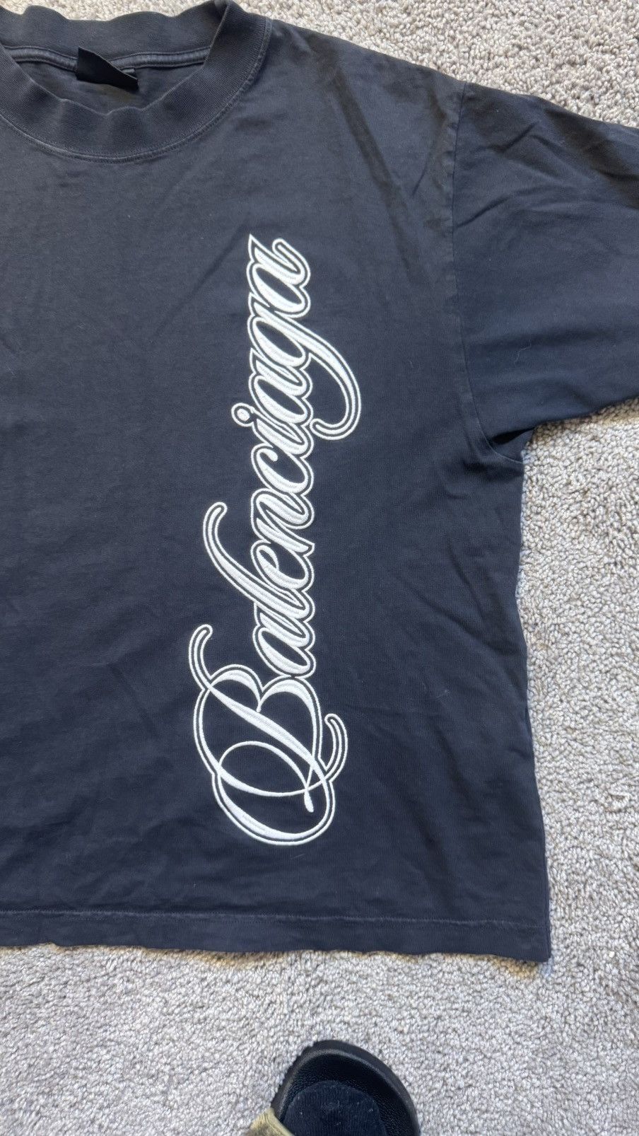 Balenciaga Balenciaga Men’s Cursive Medium Fit T-Shirt Size US XS / EU 42 / 0 - 2 Thumbnail