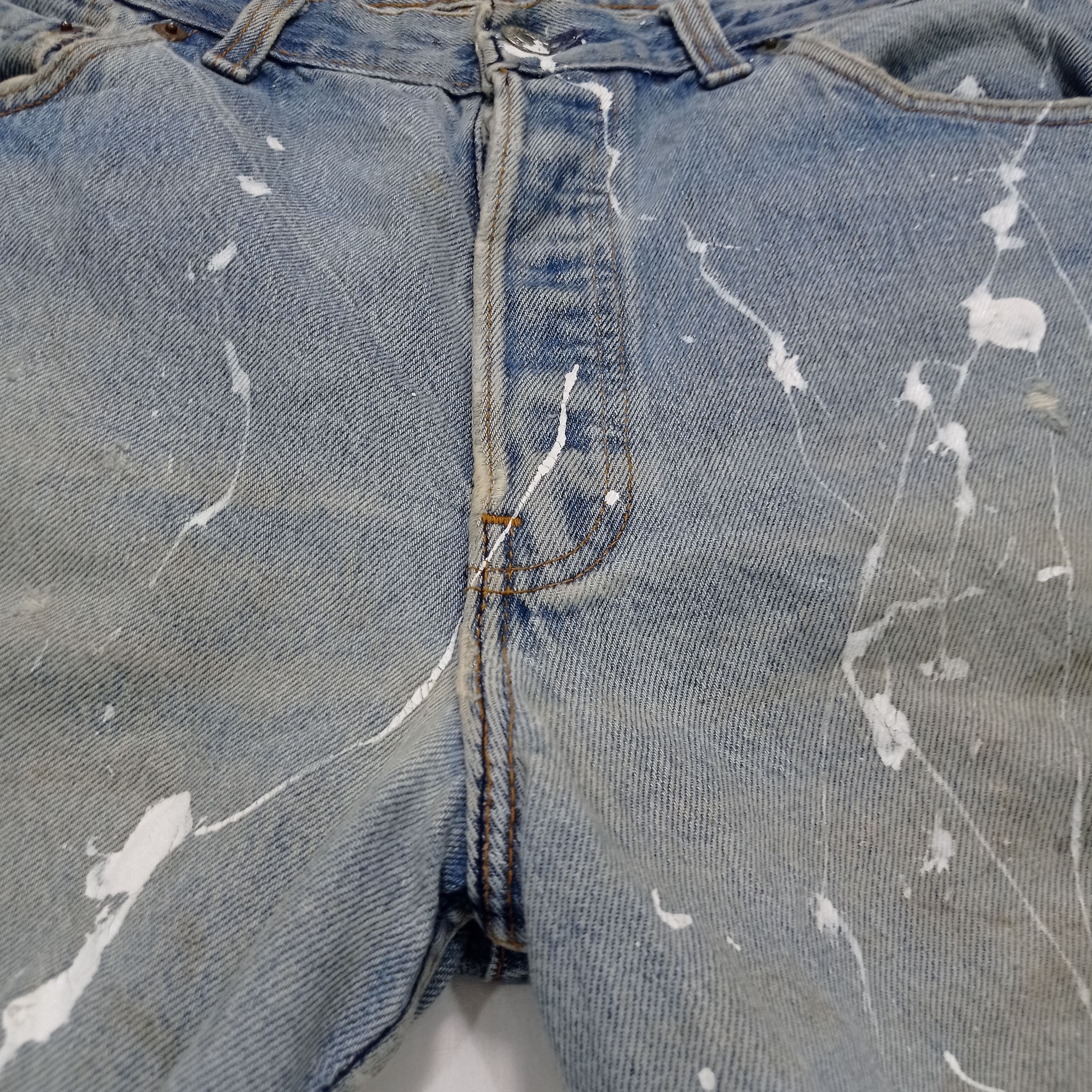 Levi's Vintage Levi's 501 Paint Splatter Distressed Jeans Pants Size US 29 - 6 Thumbnail