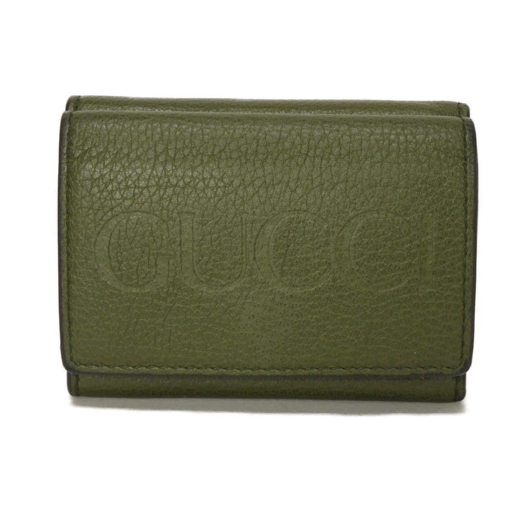 Gucci Gucci GUCCI Logo Embossed Calf Leather Trifold Wallet Leather Short Wallet 736151 0E8IG 3352 DUTY FREE for USA Size ONE SIZE - 1 Thumbnail