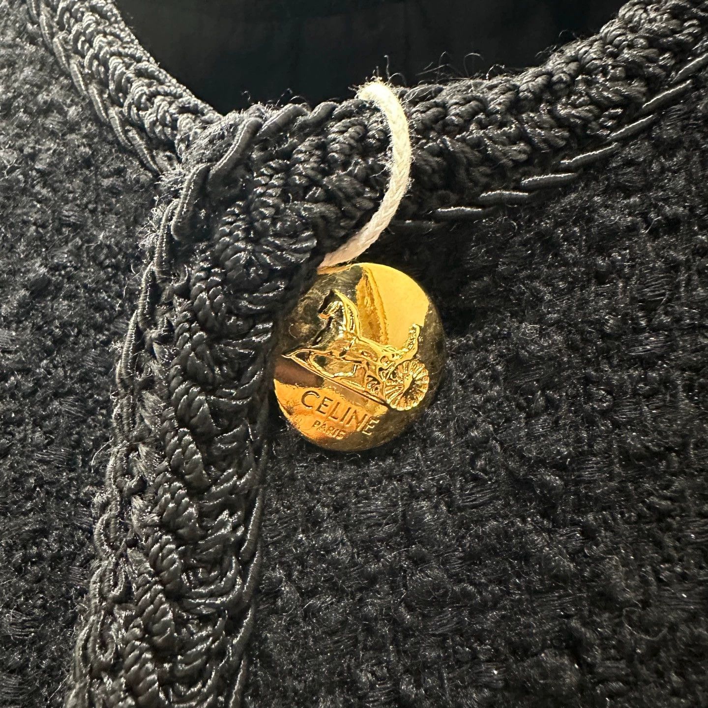 Celine Celine Carriage Gold Button Tweed Cotton Coat 36 Size XS / US 0-2 / IT 36-38 - 6 Thumbnail