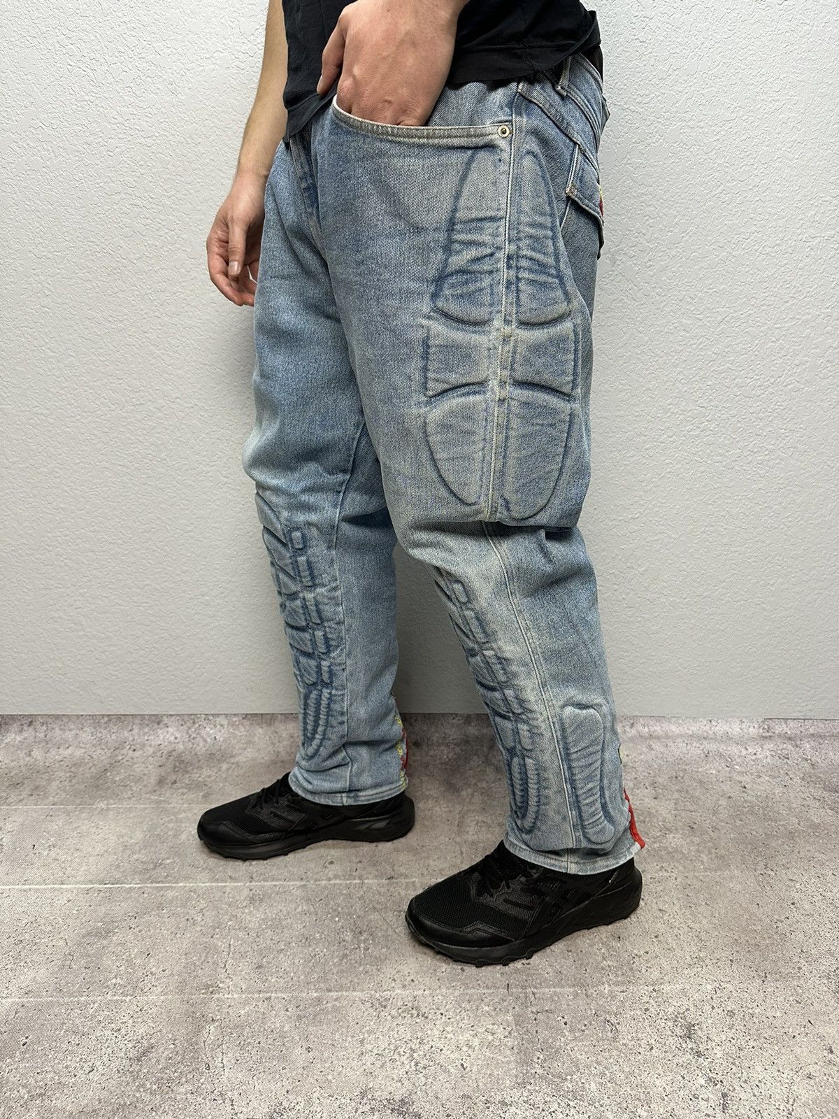 Other 🔥 Vintage Giali Rare Denim Motorcycle Denim Jeans Archival Size US 36 / EU 52 - 9 Thumbnail