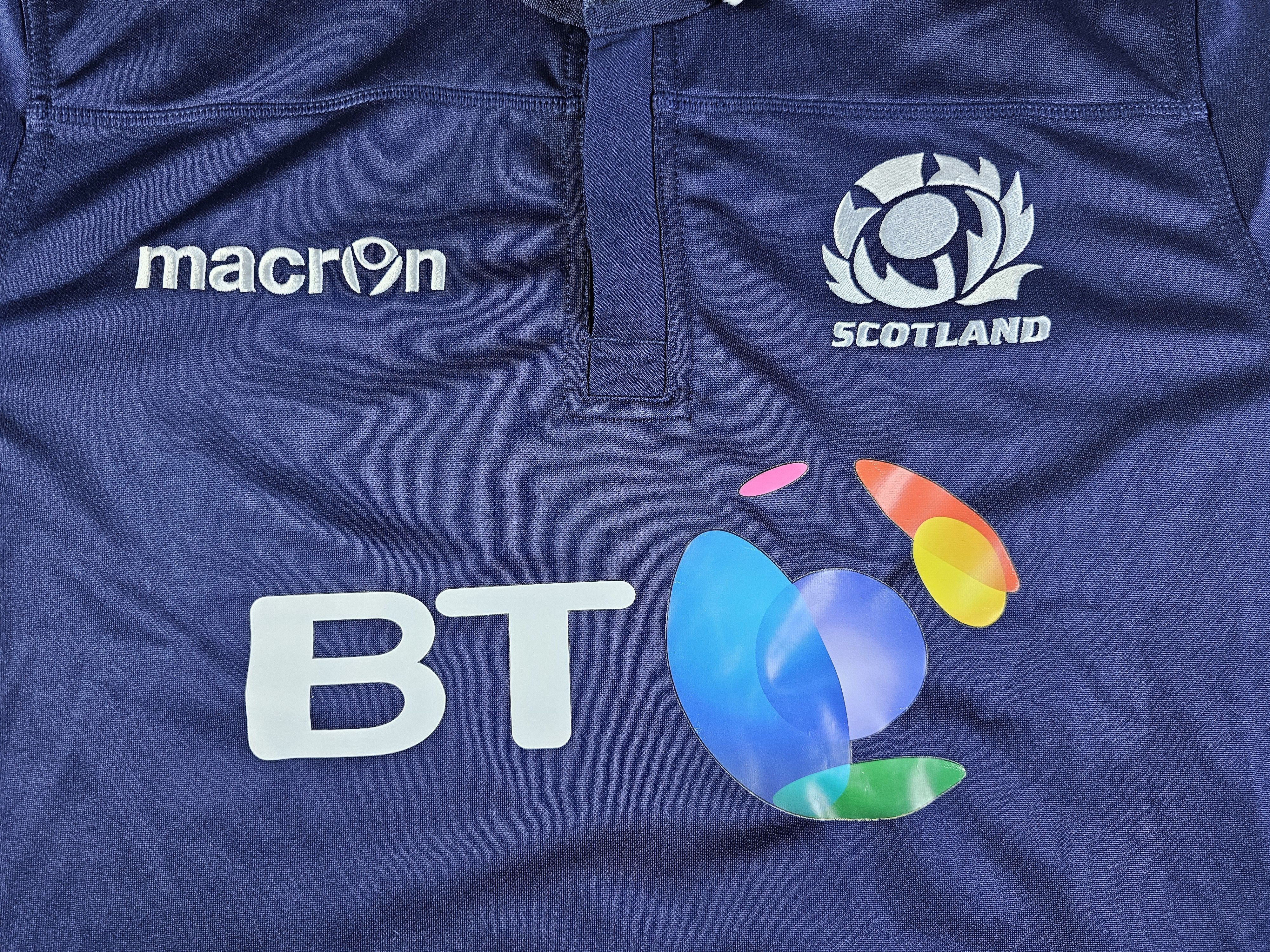 Macron Macron Scotland Rugby Union 2018/19 Home Jersey BT Navy 2XL Size US XL / EU 56 / 4 - 2 Thumbnail