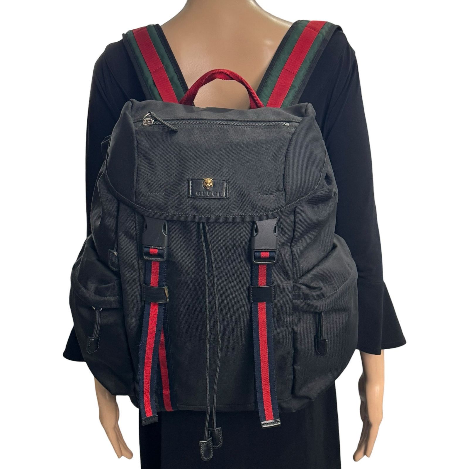 Gucci Gucci Large Canvas Backpack Size ONE SIZE - 3 Thumbnail