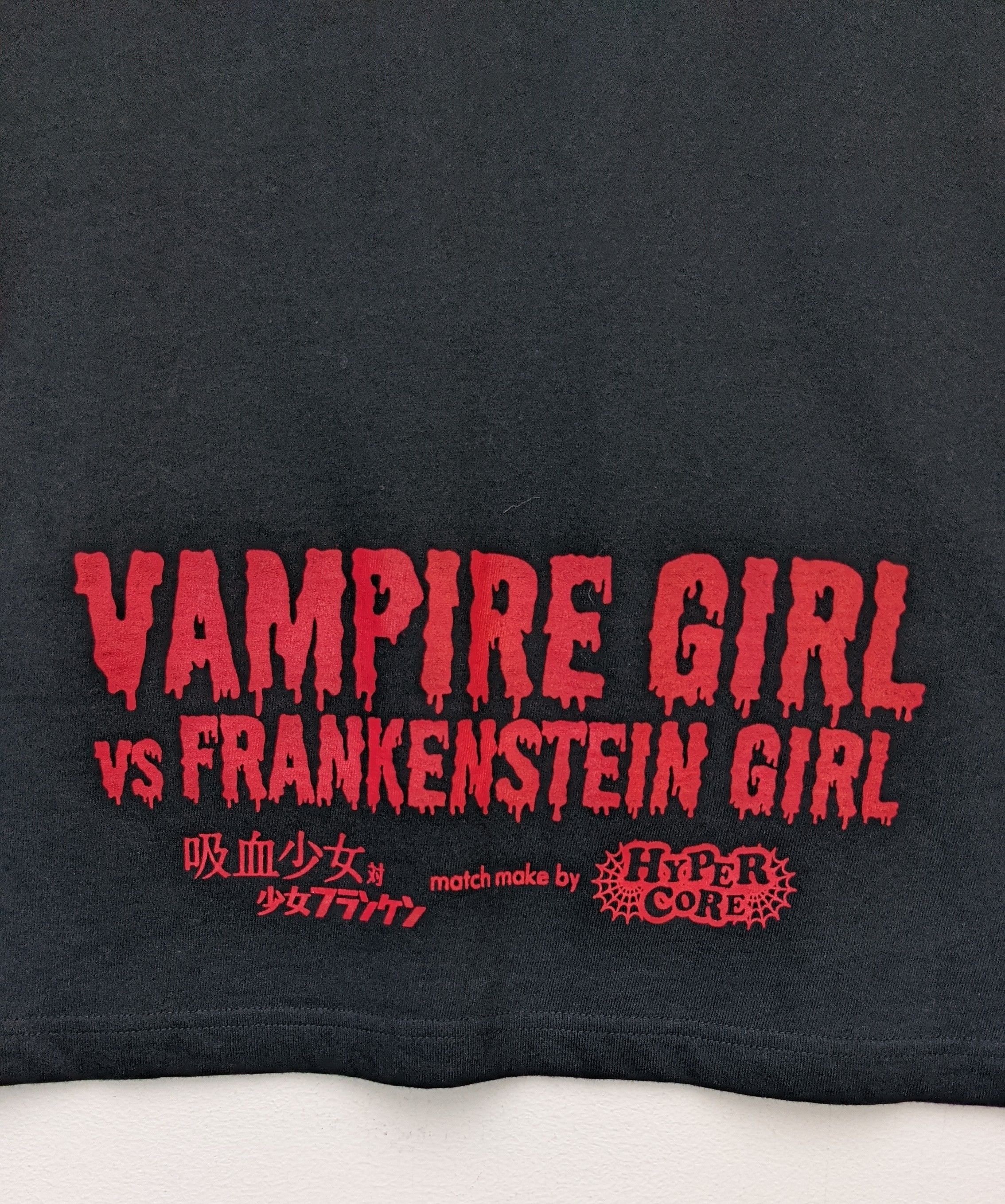 Vintage Vampire Girl Vs Frankenstein Girl Hyper Core Movie Tshirt Size US S / EU 44-46 / 1 - 4 Thumbnail