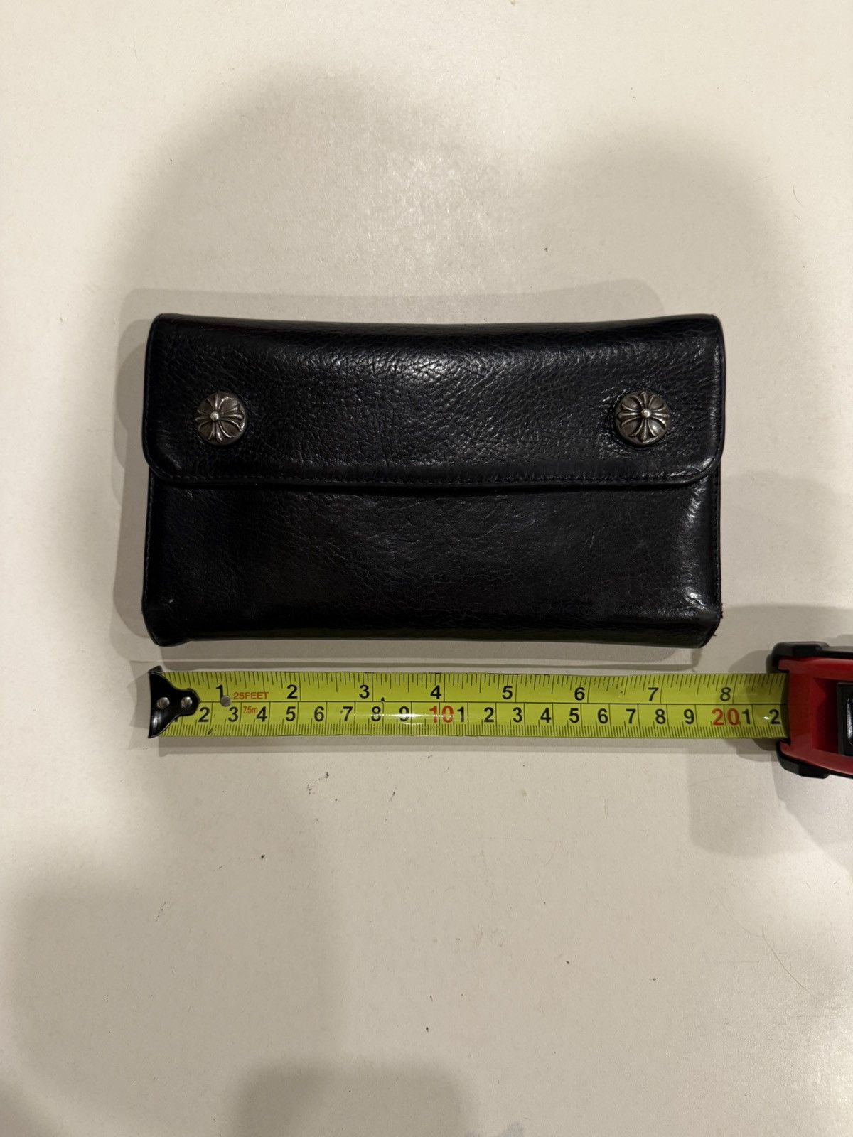 Chrome Hearts Chrome Hearts Wave Wallet Silver Cross Balls Black Leather Size ONE SIZE - 18 Thumbnail