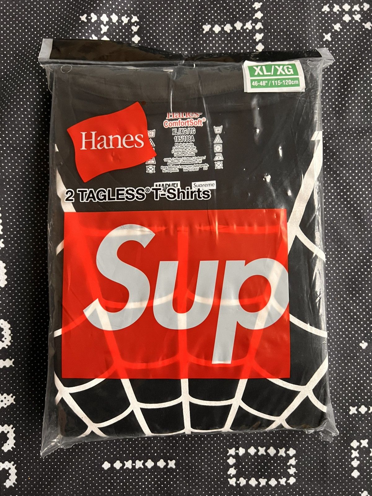 Supreme XL Supreme Marvel Spider-Man Web hanes t-shirt black venom Size US XL / EU 56 / 4 - 2 Thumbnail