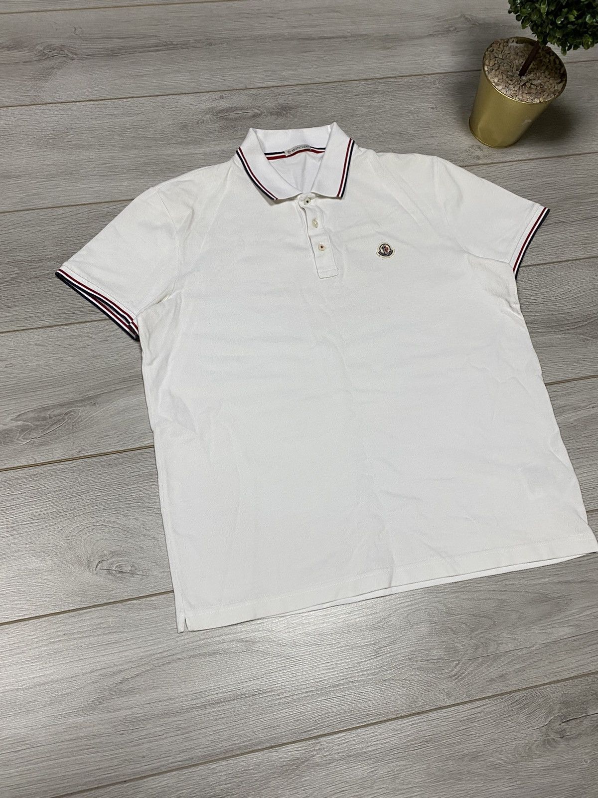 Moncler Moncler logo polo t-shirt three buttons Size US XXL / EU 58 / 5 - 2 Thumbnail