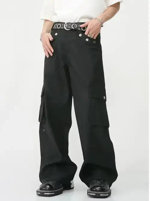 Designer hiphop baggy utility flared cargo pants Size US 34 / EU 50 - 1 Thumbnail