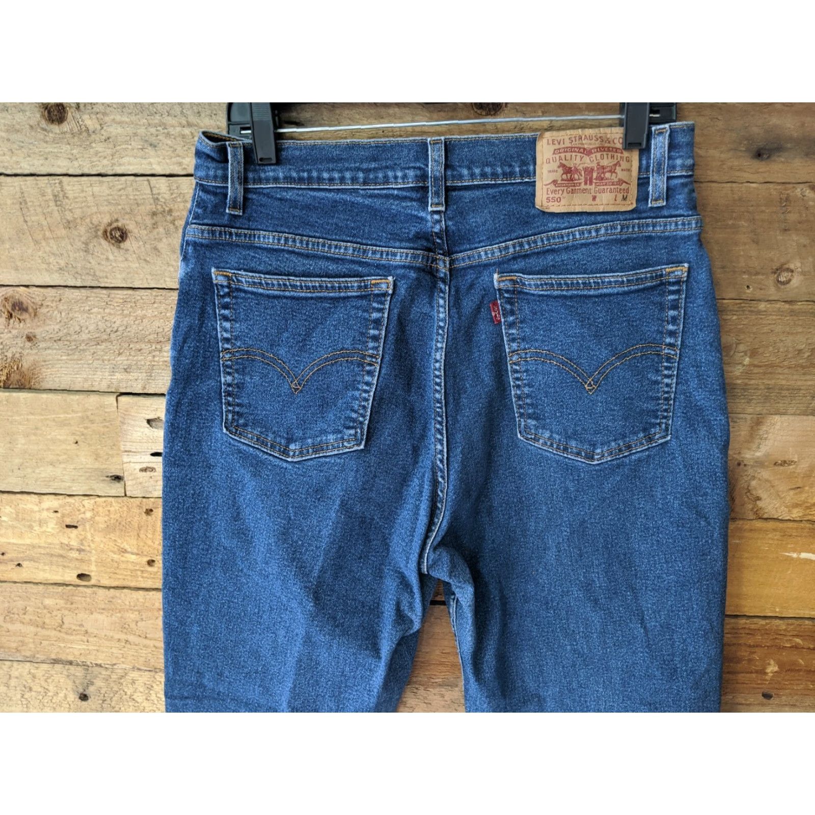 Vintage VINTAGE Levi's 550 High Waist Mom Jeans Denim Blue 32x29 Womens Medium Wash Cotton Blend Stretch Size 24" / US 00 / IT 34 - 7 Thumbnail