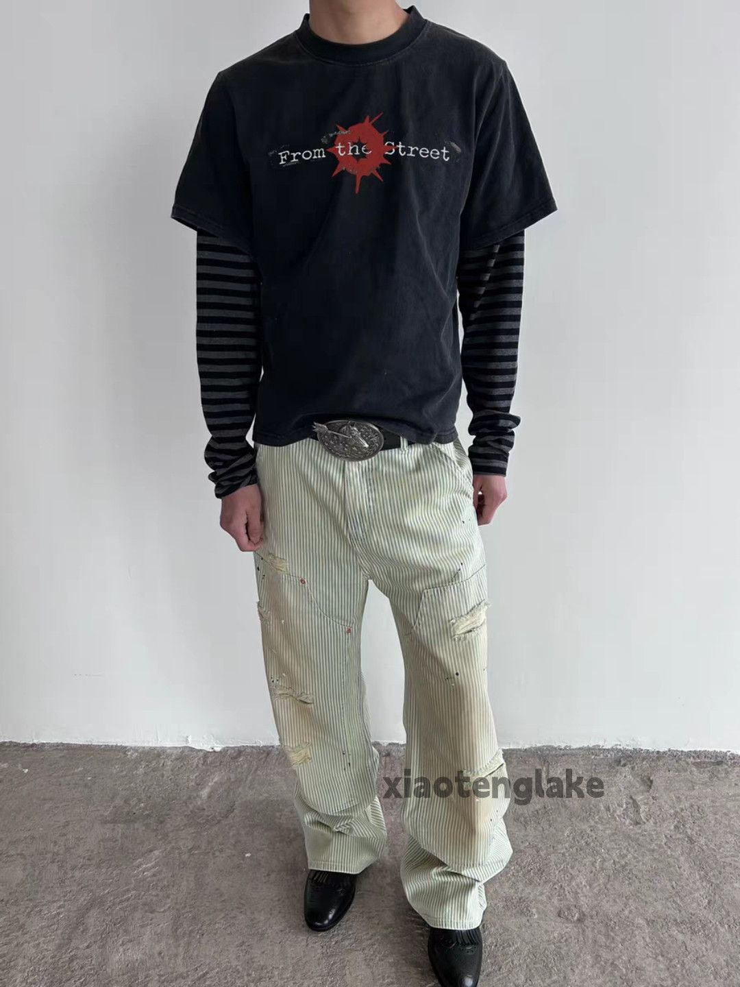 Vintage ltx utility loose baggy skate hiphop carpenter Stain pants Size US 32 / EU 48 - 5 Thumbnail