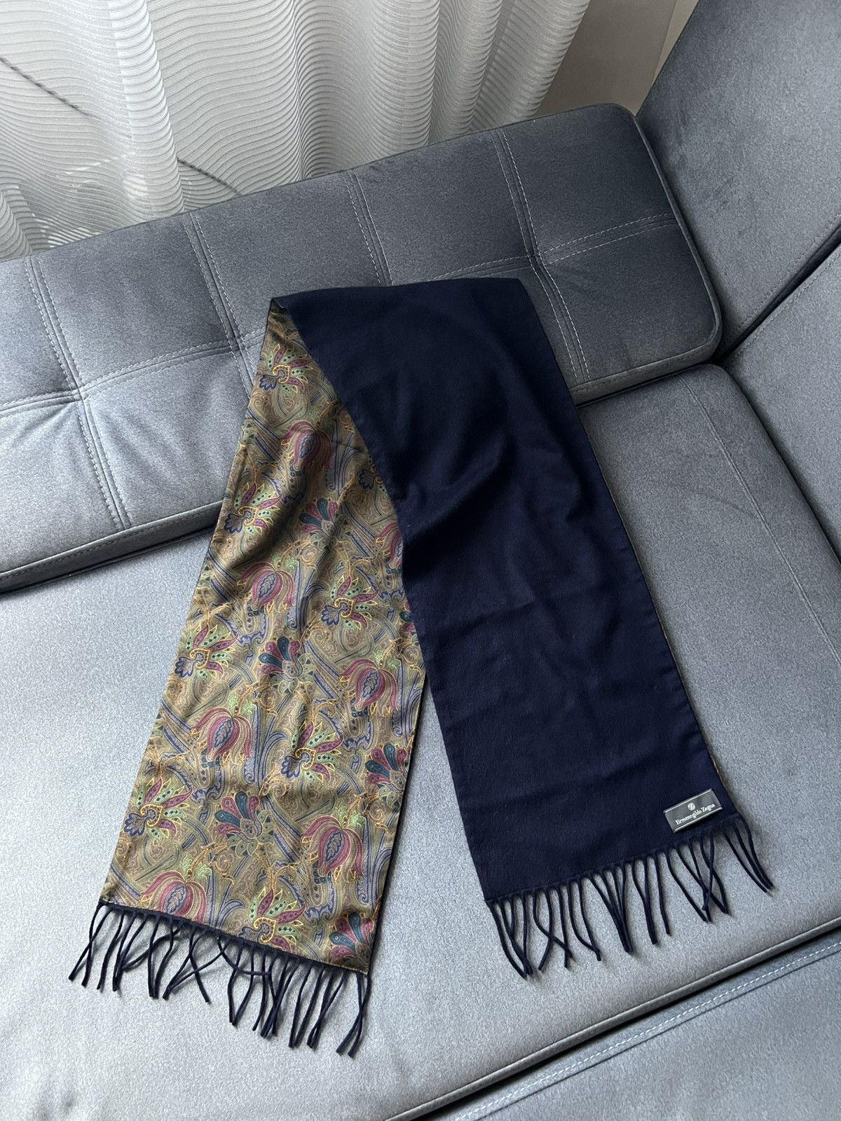 Ermenegildo Zegna Ermenegildo Zegna Blue Scarf Size ONE SIZE - 3 Thumbnail