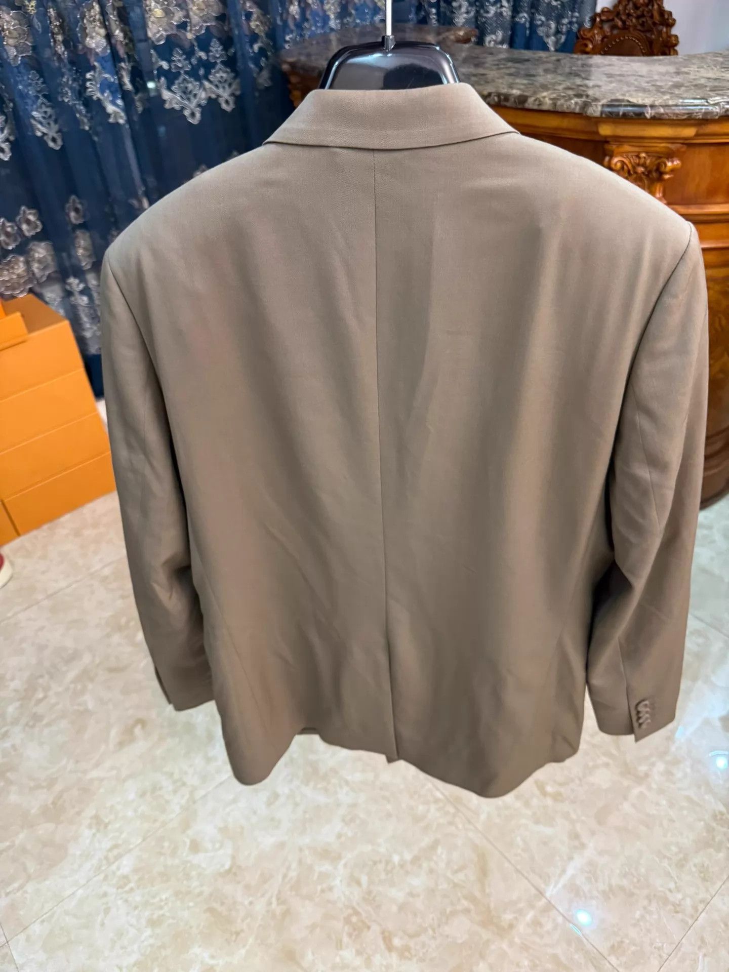 Dior DIOR light brown side fabric button blazer 48 Size 48R - 2 Thumbnail