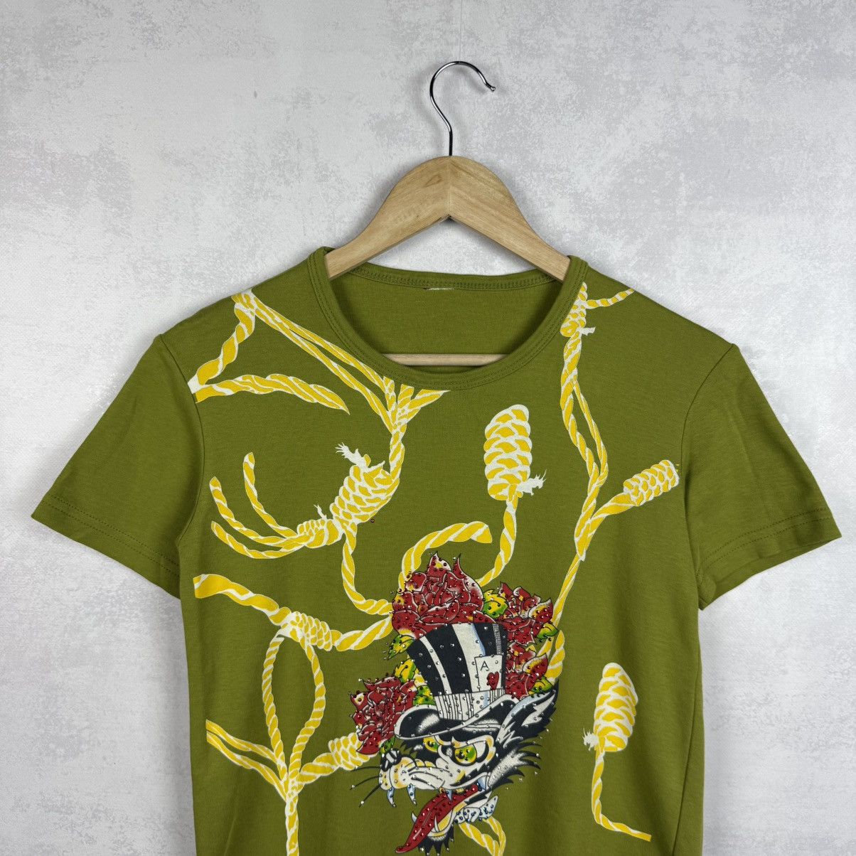 Ed Hardy × Vintage Vintage Y2K Ed Hardy By Christian Audigier Overprint T-Shirt Size XS / US 0-2 / IT 36-38 - 5 Thumbnail