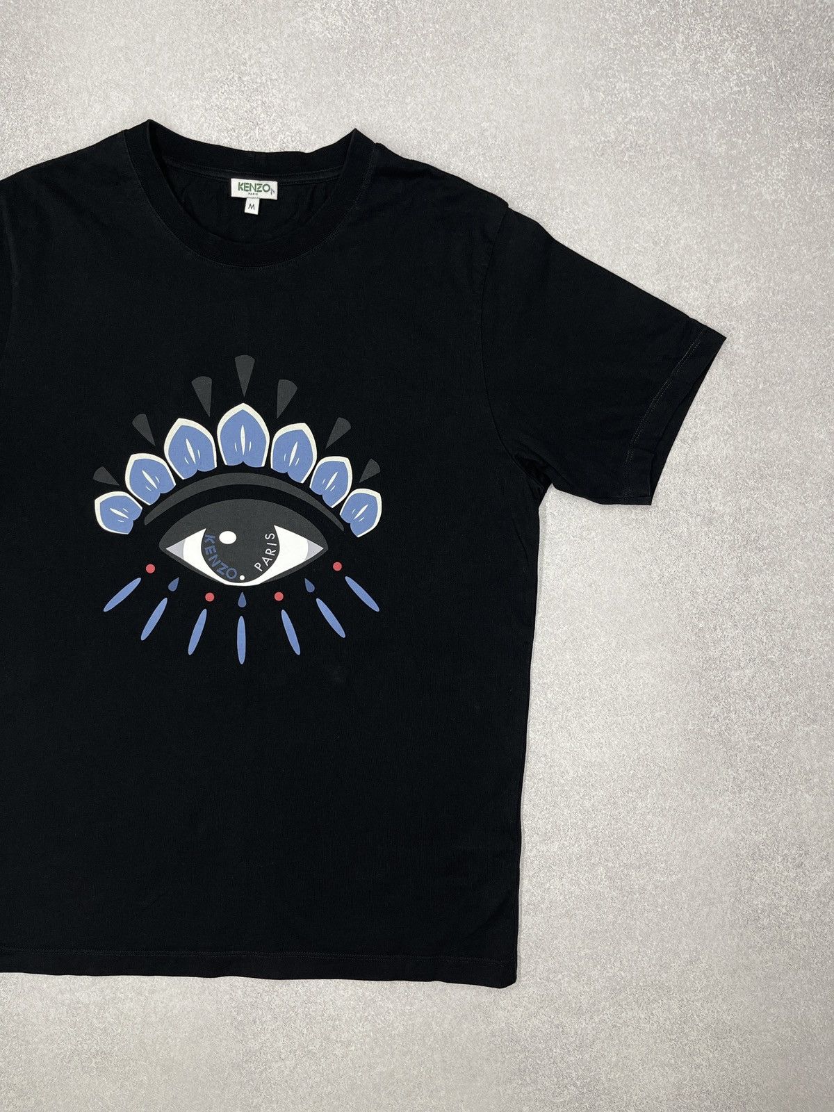 Kenzo Mens KENZO Paris Eyes Eye Printing T Shirt Black Designer Size US M / EU 48-50 / 2 - 3 Thumbnail