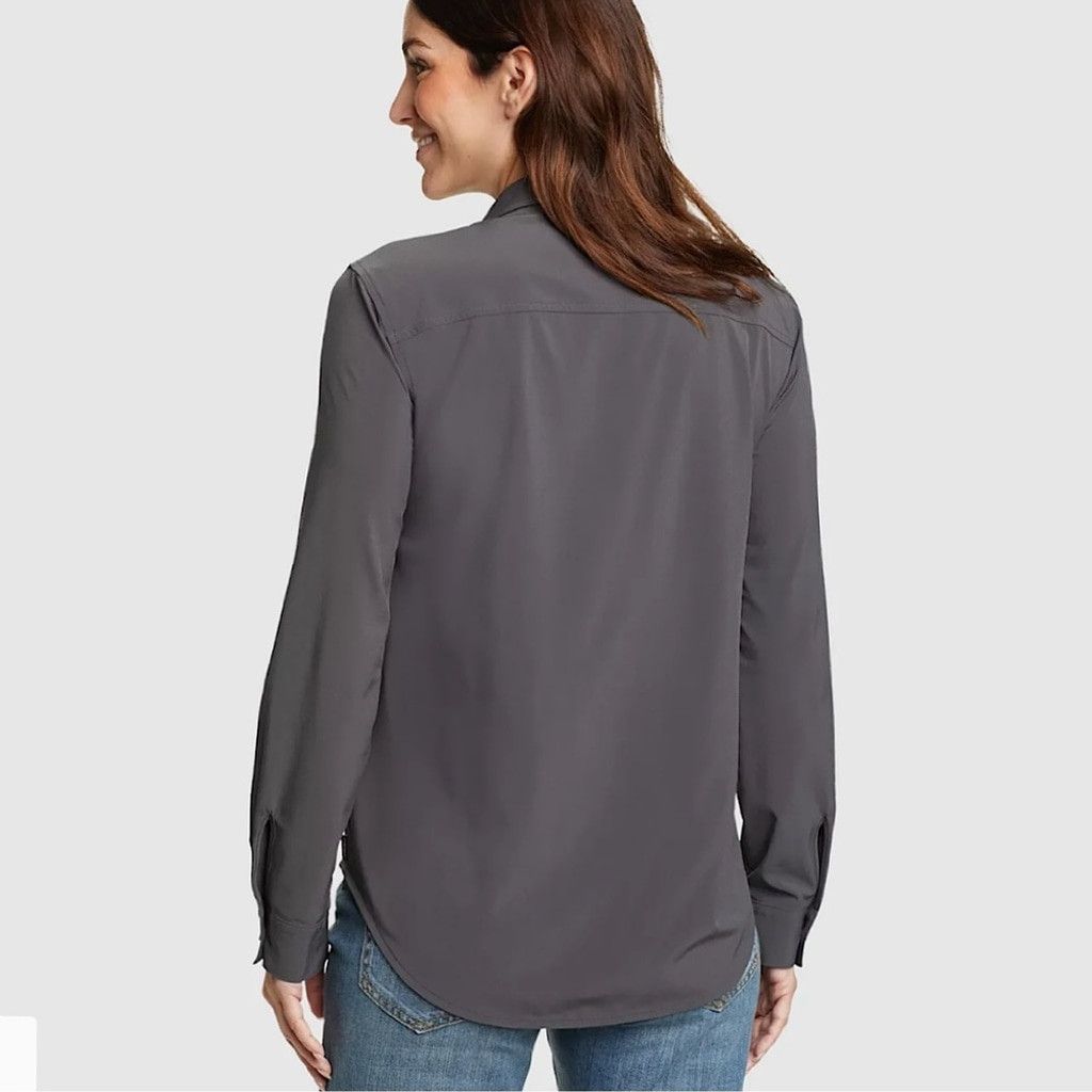 Eddie Bauer EDDIE BAUER Slim Fit Button up Ladies Shirt SIZ L Super Soft Size L / US 10 / IT 46 - 2 Thumbnail